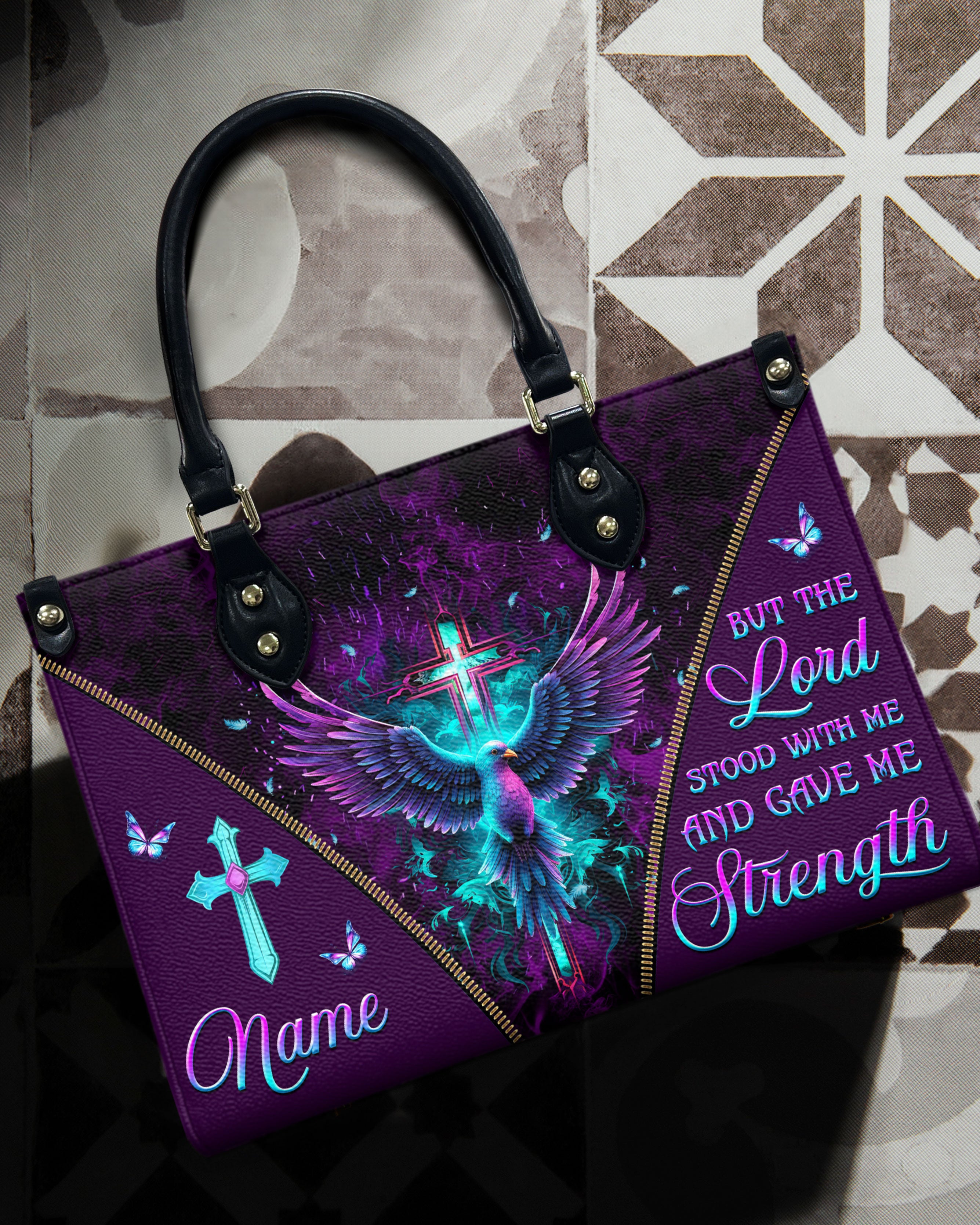 Lord Stood With Me Leather Handbag - Yhkd2703244