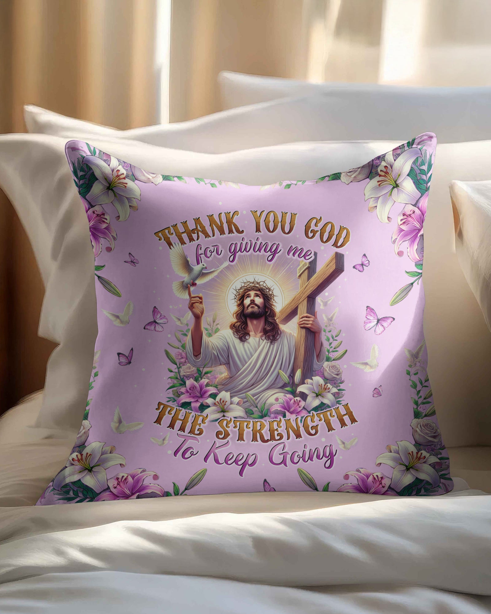 Thank You God Pillow - Tytd2403253