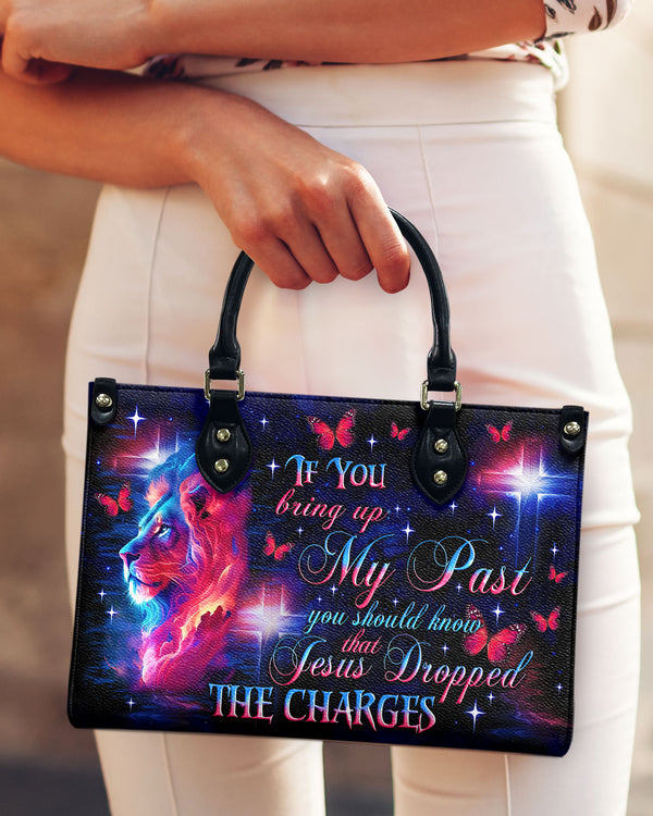 Jesus Dropped The Charges Lion Leather Handbag - Tlno2706241