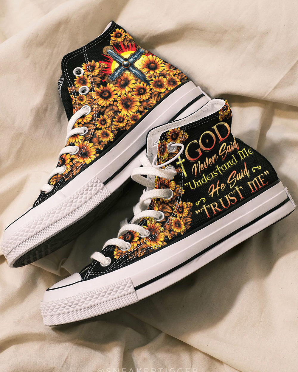 God Never Said Understand Me High Top Canvas Shoes - Tytd2806232