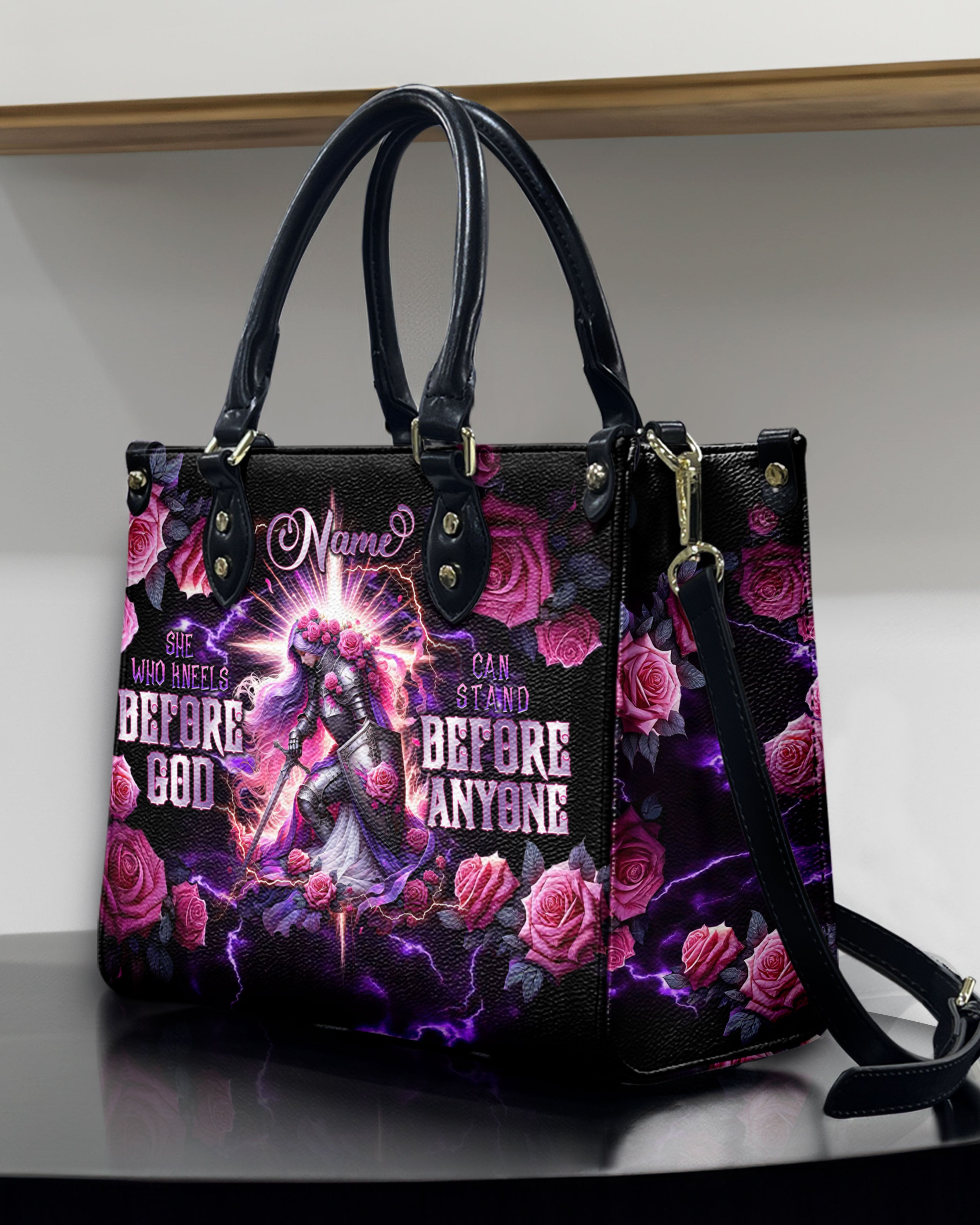 She Who Kneels Before God Leather Handbag - Tlnt2203241