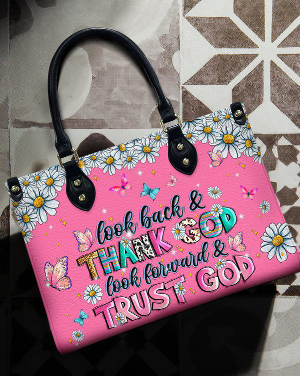 Look Back And Thank God Leather Handbag - Tlpq2606245