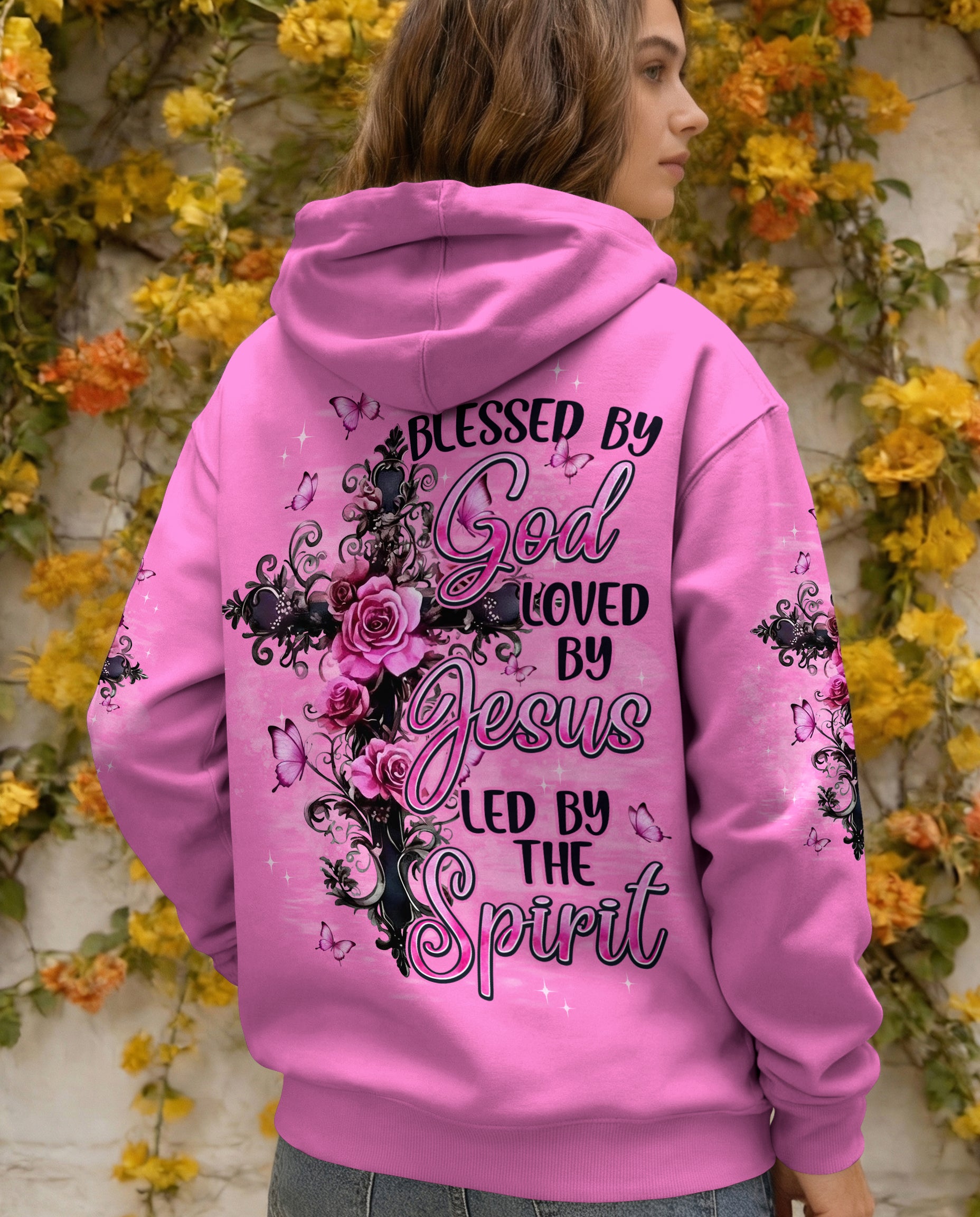 Blessed By God Cross Women's All Over Print Shirt - Typq0202262