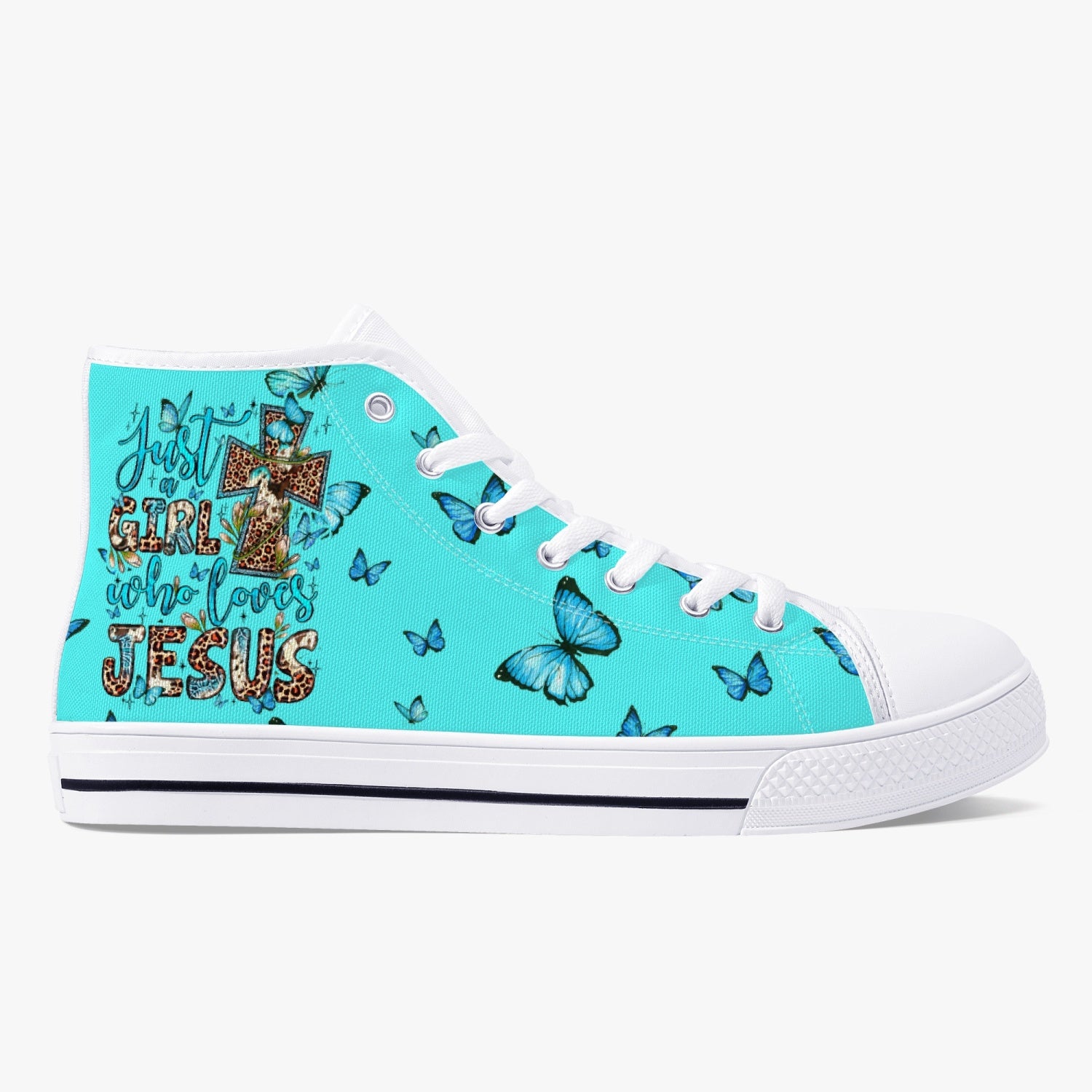 Just A Girl Who Loves Jesus High Top Canvas Shoes - Ty0707235