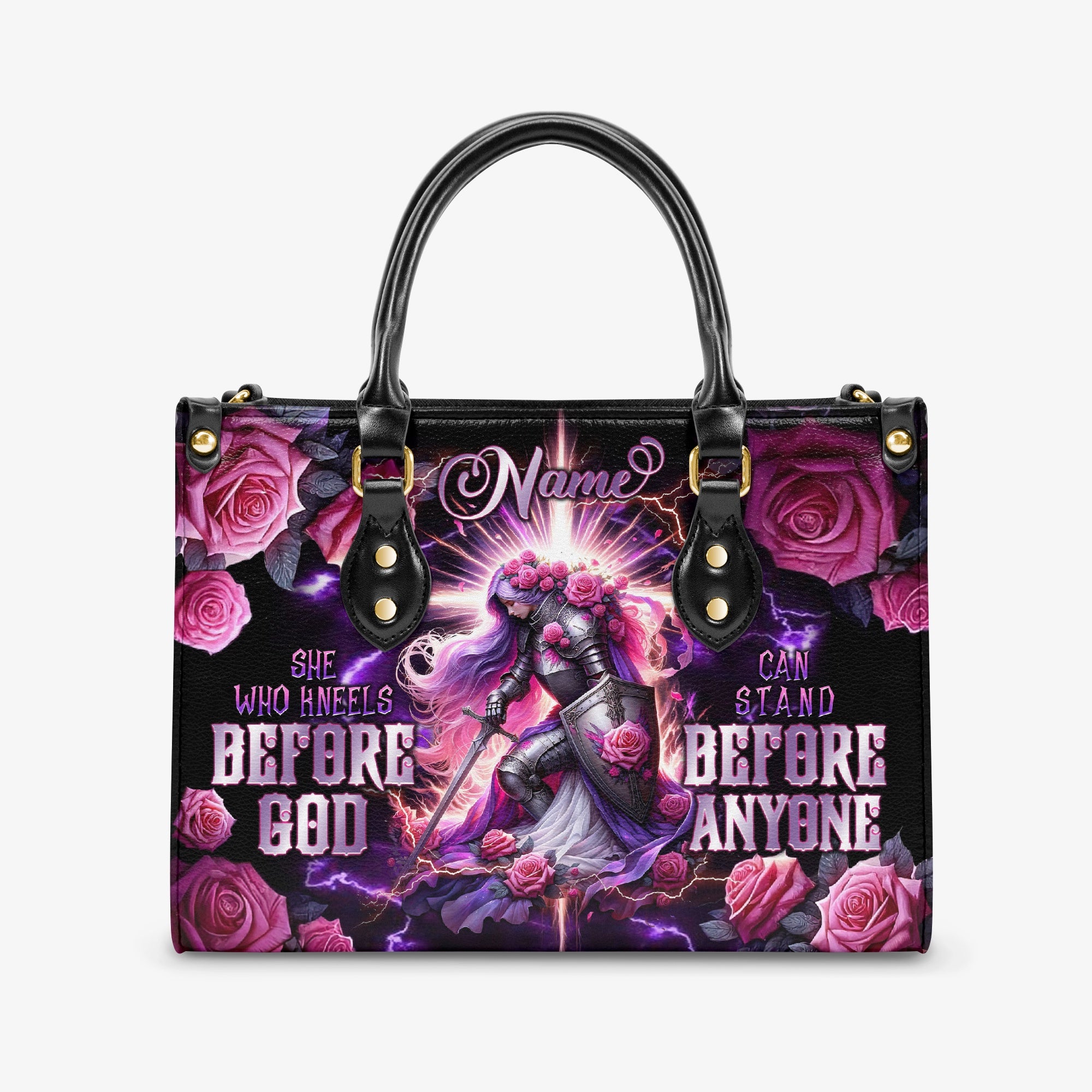 She Who Kneels Before God Leather Handbag - Tlnt2203241