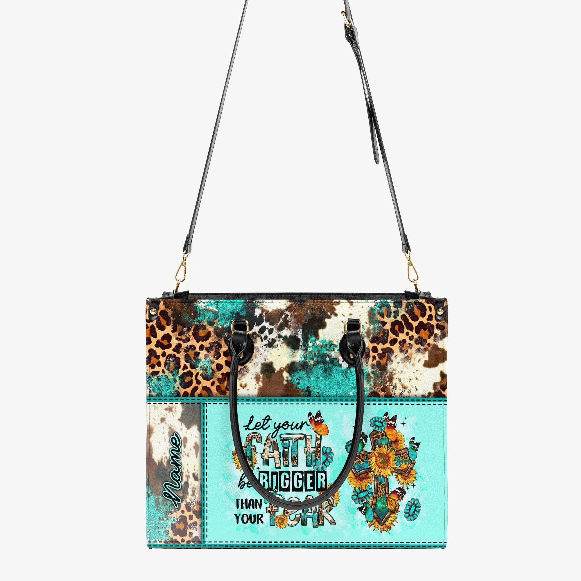 Let Your Faith Be Bigger Than Your Fear Leather Handbag - Tltr2603242