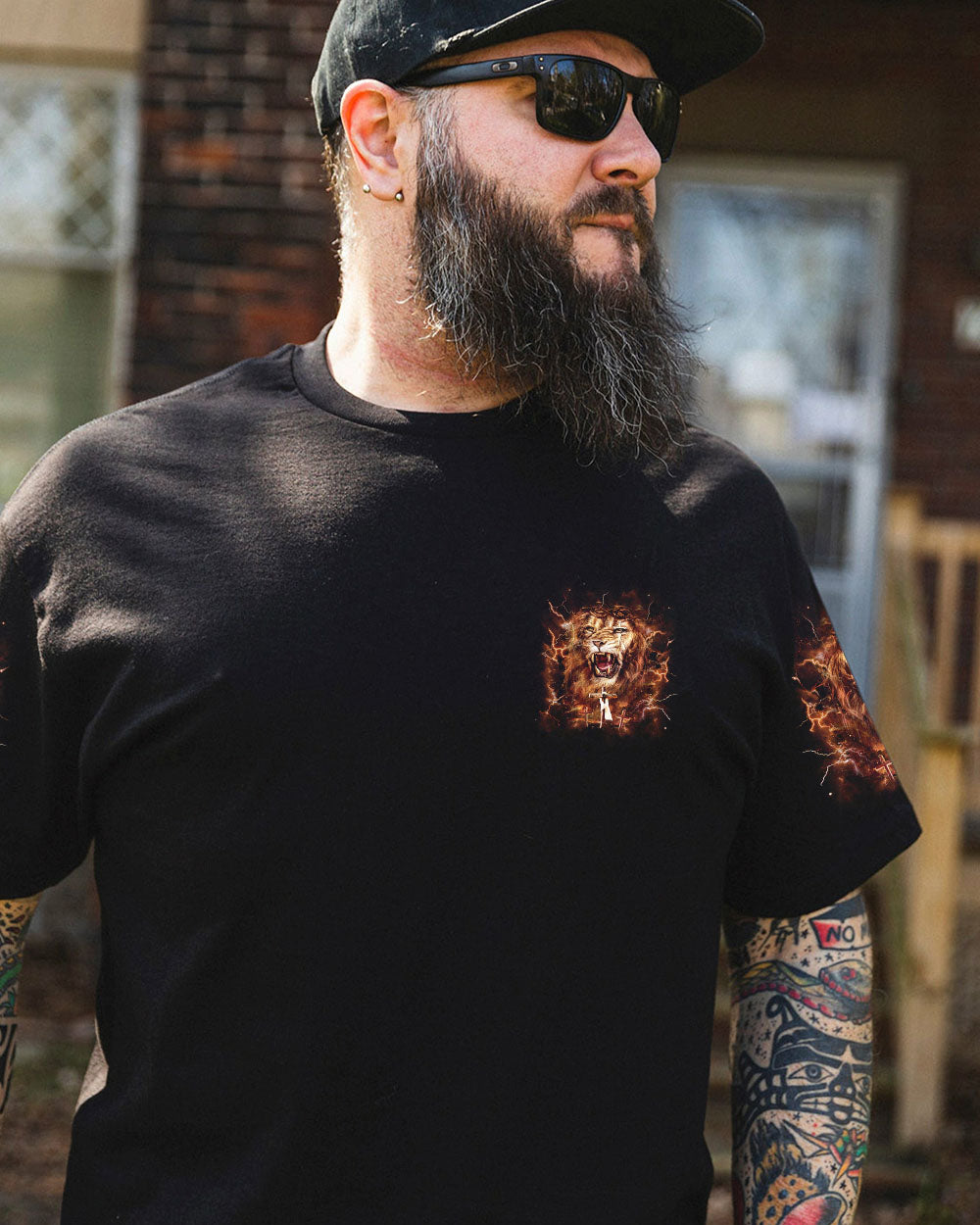 No Matter The Storm Lion Men's All Over Print Shirt - Tlnz0603252