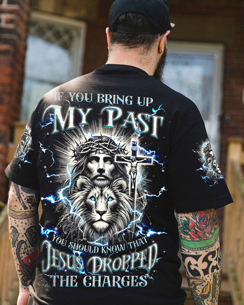 Jesus Dropped The Charges Lion Men's All Over Print Shirt - Tlnz1911242