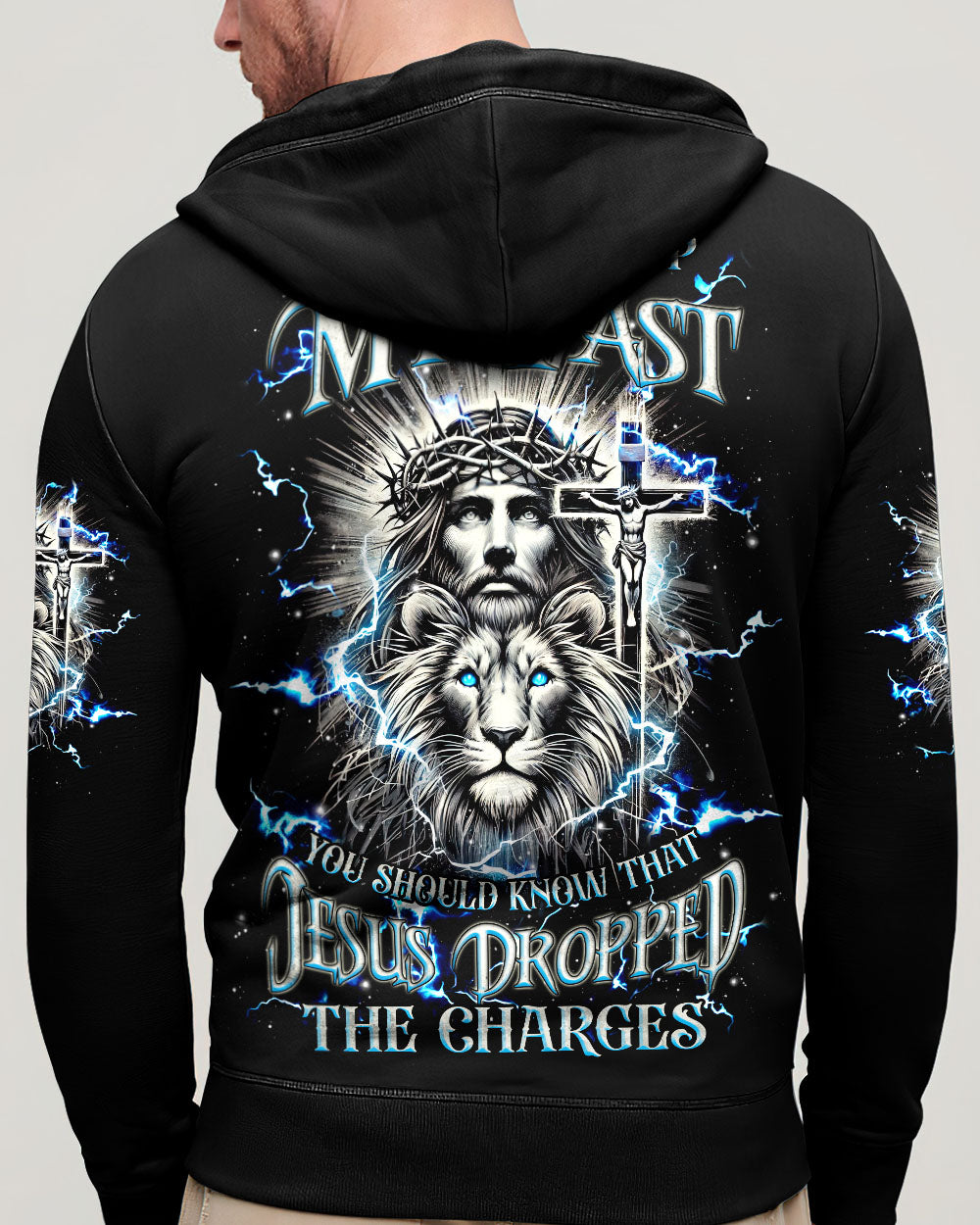 Jesus Dropped The Charges Lion Men's All Over Print Shirt - Tlnz1911242