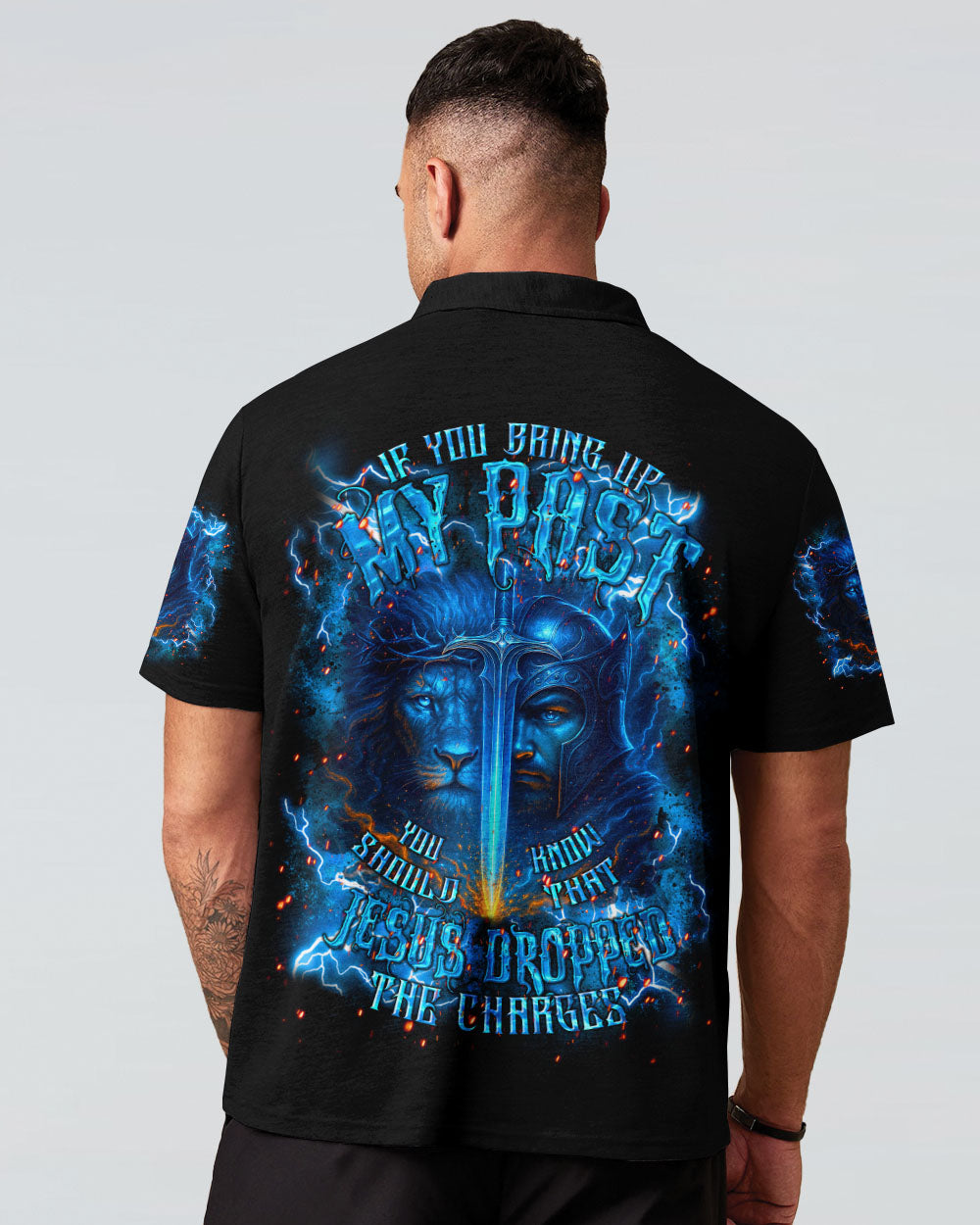 Jesus Dropped The Charges Lion Warrior Men's All Over Print