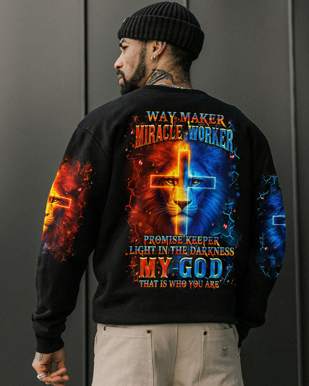 Way Maker Miracle Worker Cross Lion Men's All Over Print Shirt - Yhhn0307254