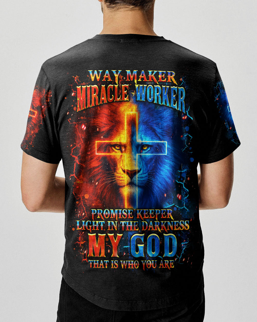 Way Maker Miracle Worker Cross Lion Men's All Over Print Shirt - Yhhn0307254