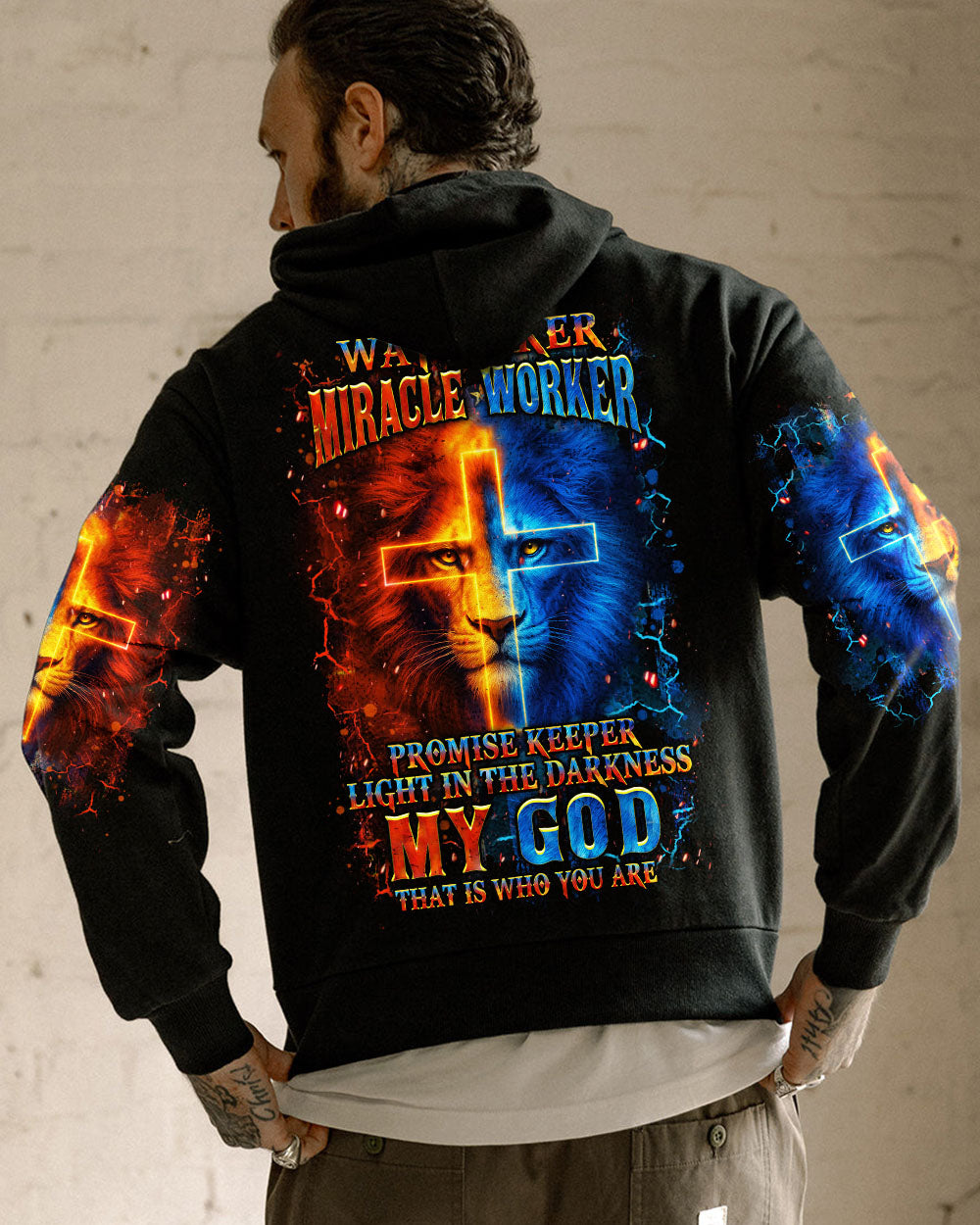 Way Maker Miracle Worker Cross Lion Men's All Over Print Shirt - Yhhn0307254