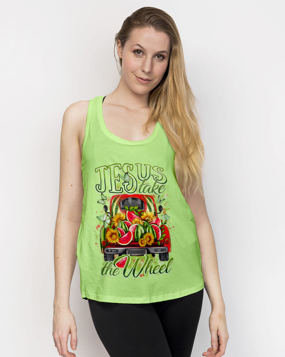 Jesus Take The Wheel Watermelon Women's All Over Print Shirt - Tytd210