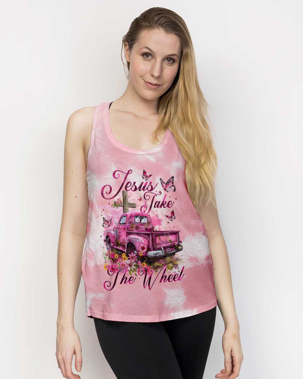 Jesus Take The Wheel Tie Dye Women's All Over Print Shirt - Tytm2902242