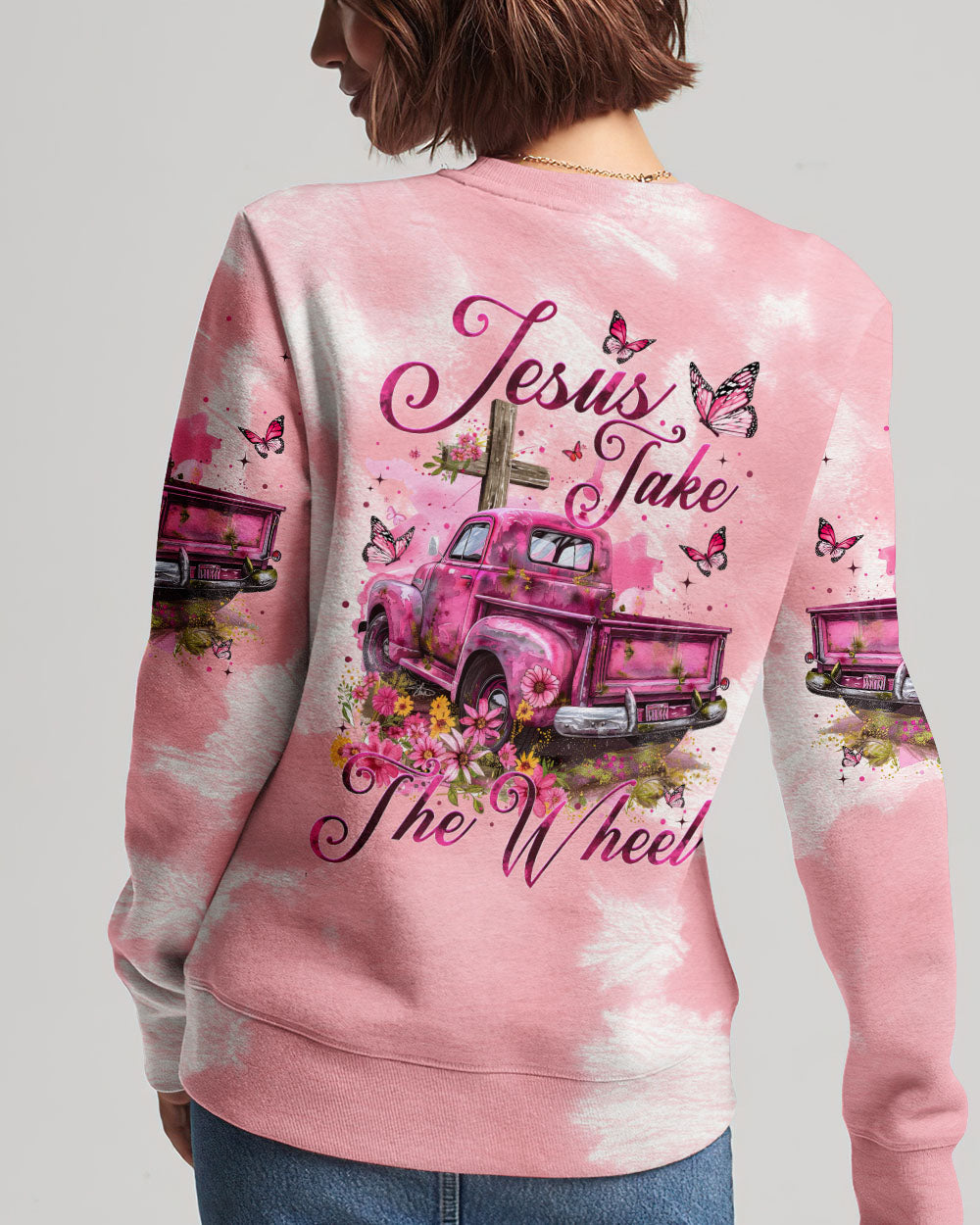 Jesus Take The Wheel Tie Dye Women's All Over Print Shirt - Tytm2902242