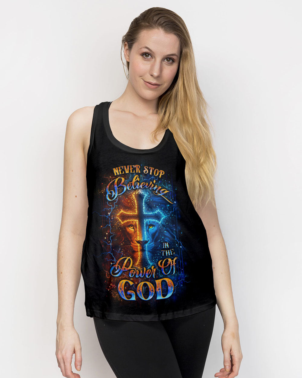 Never Stop Believing In The Power Of God Women's All Over Print Shirt - Yhlt0408252