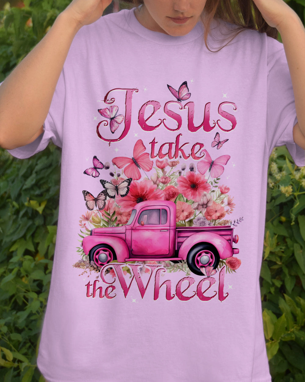 Jesus Take The Wheel Cotton Shirt - Tytd040124