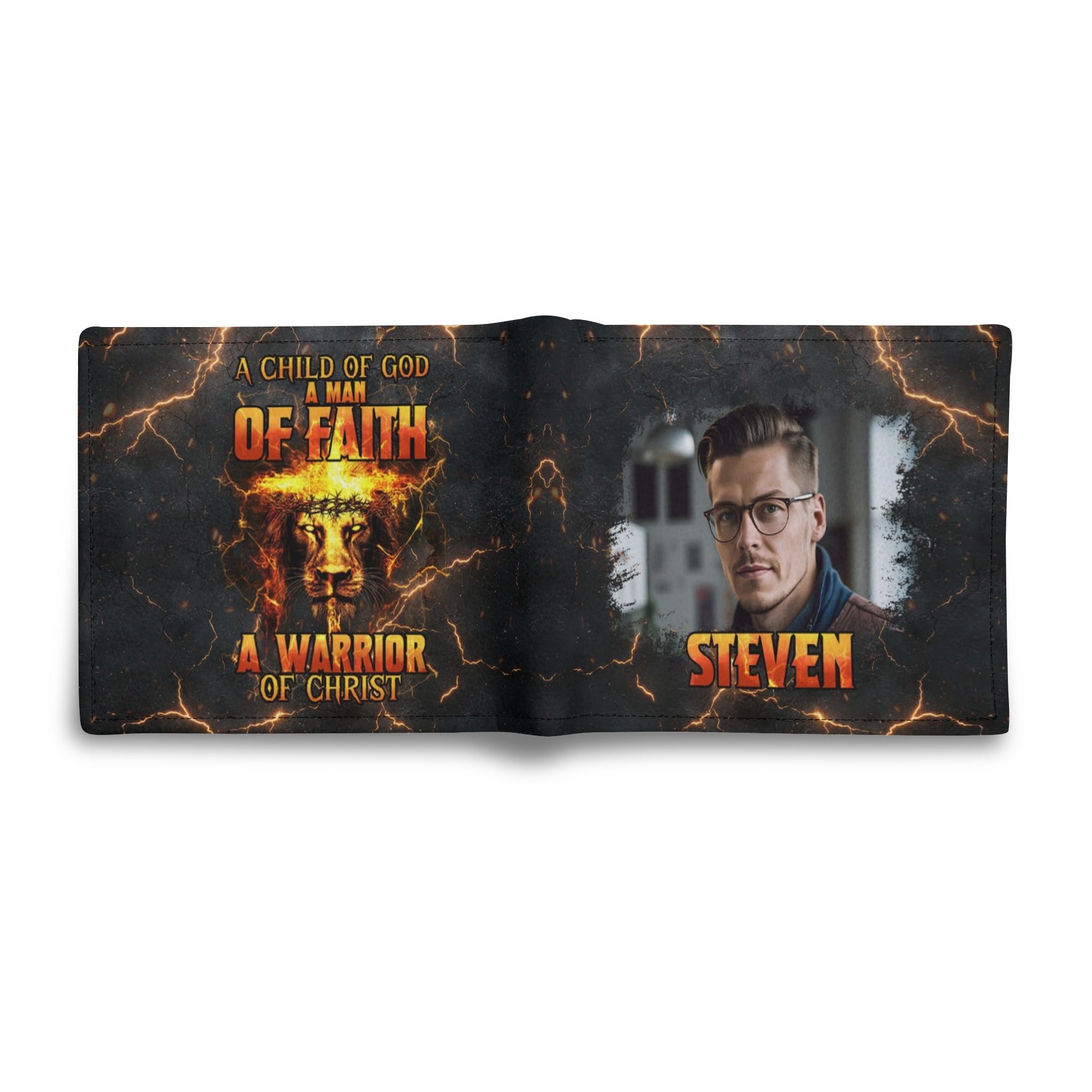 Personalized A Warrior Of Christ Leather Wallet - Tytd2712241