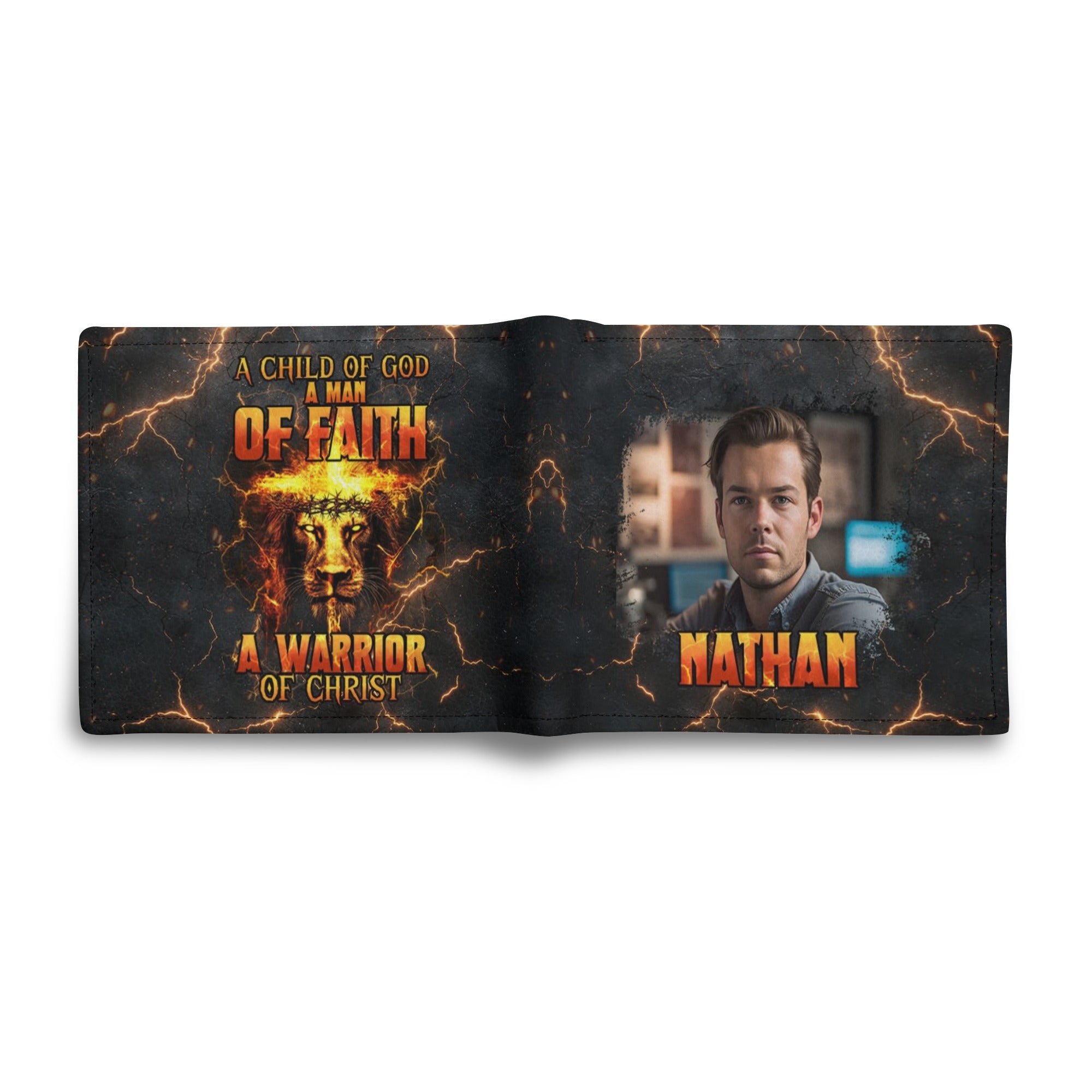 Personalized A Warrior Of Christ Leather Wallet - Tytd2712241