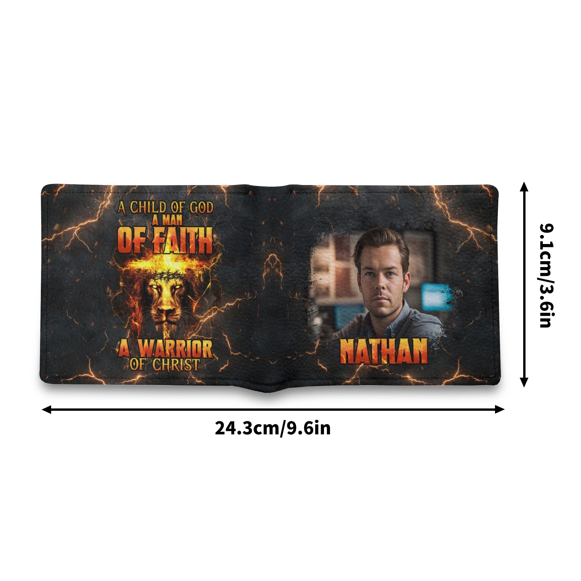 Personalized A Warrior Of Christ Leather Wallet - Tytd2712241