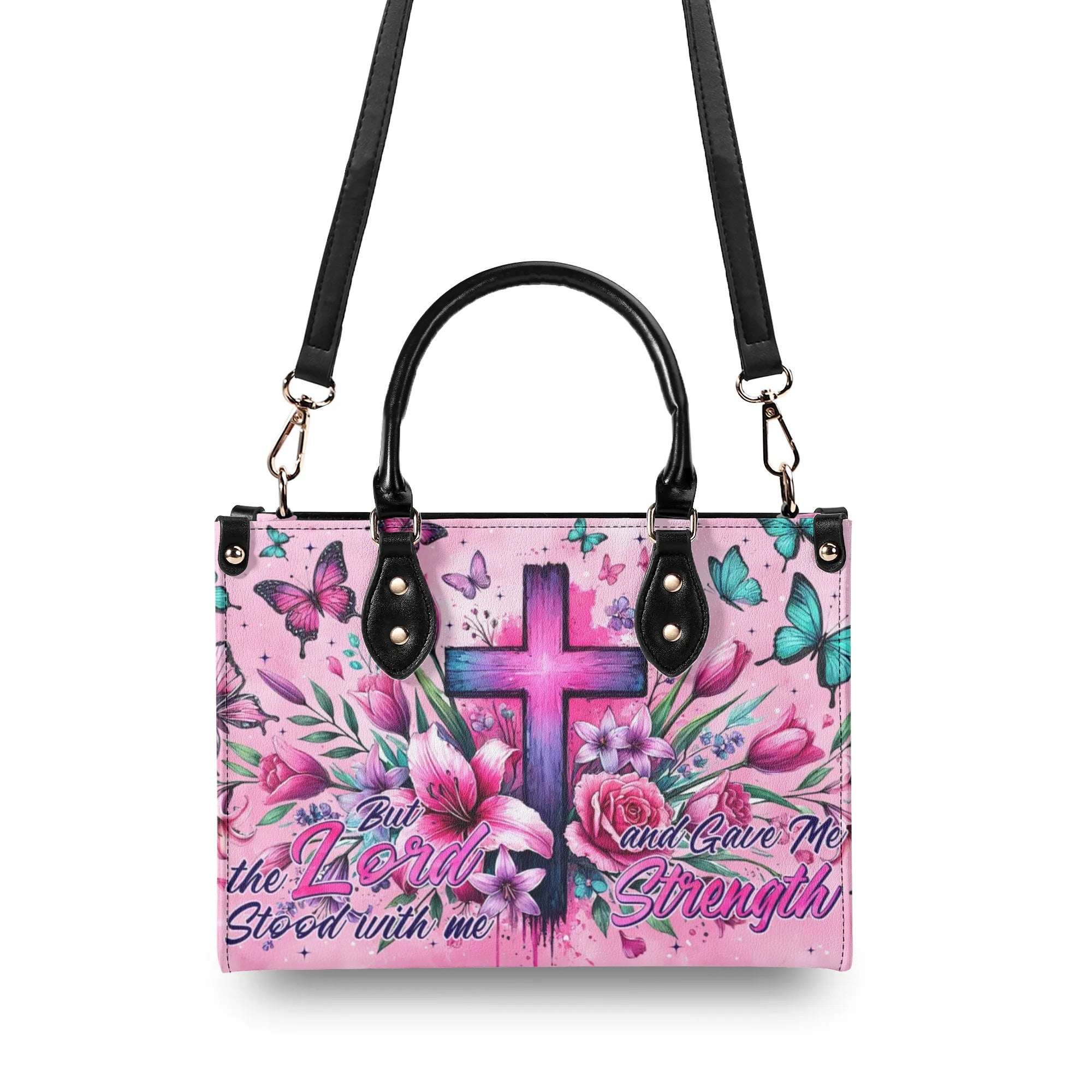 Lord Stood With Me Leather Handbag - Tytm3107243