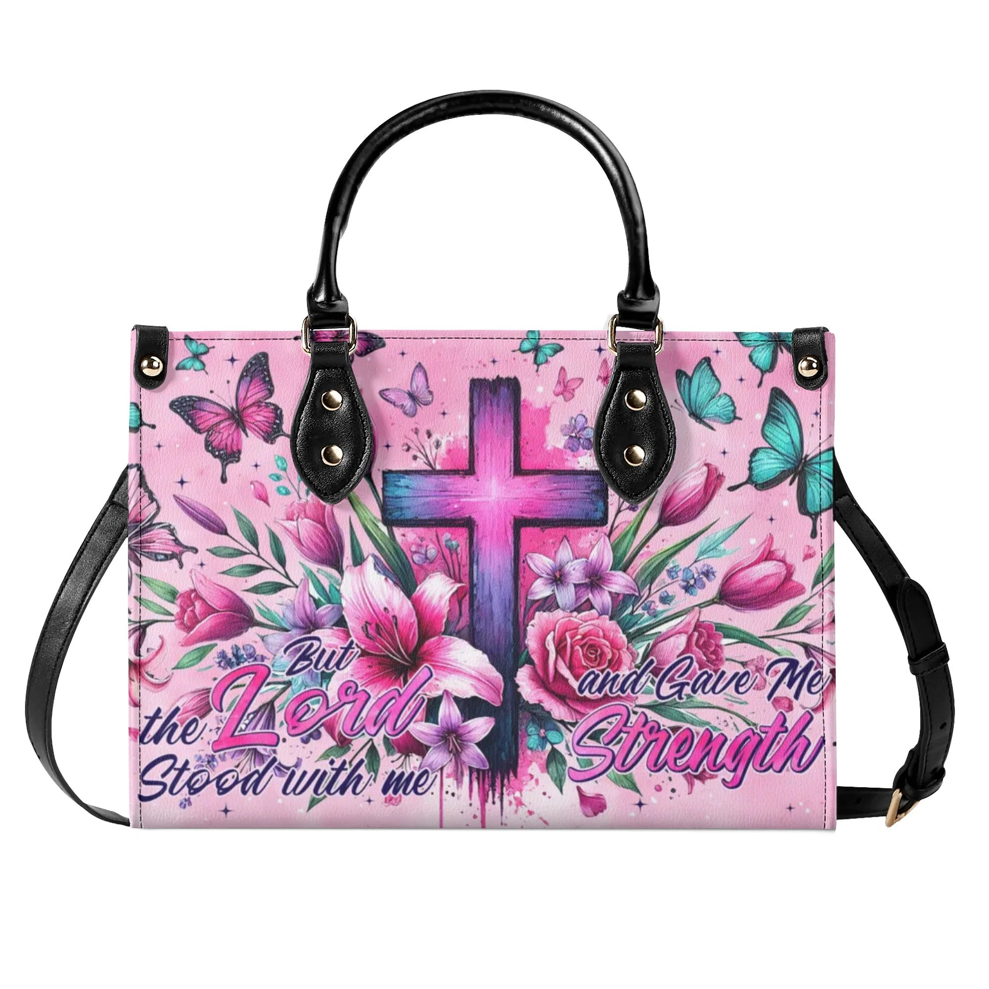 Lord Stood With Me Leather Handbag - Tytm3107243
