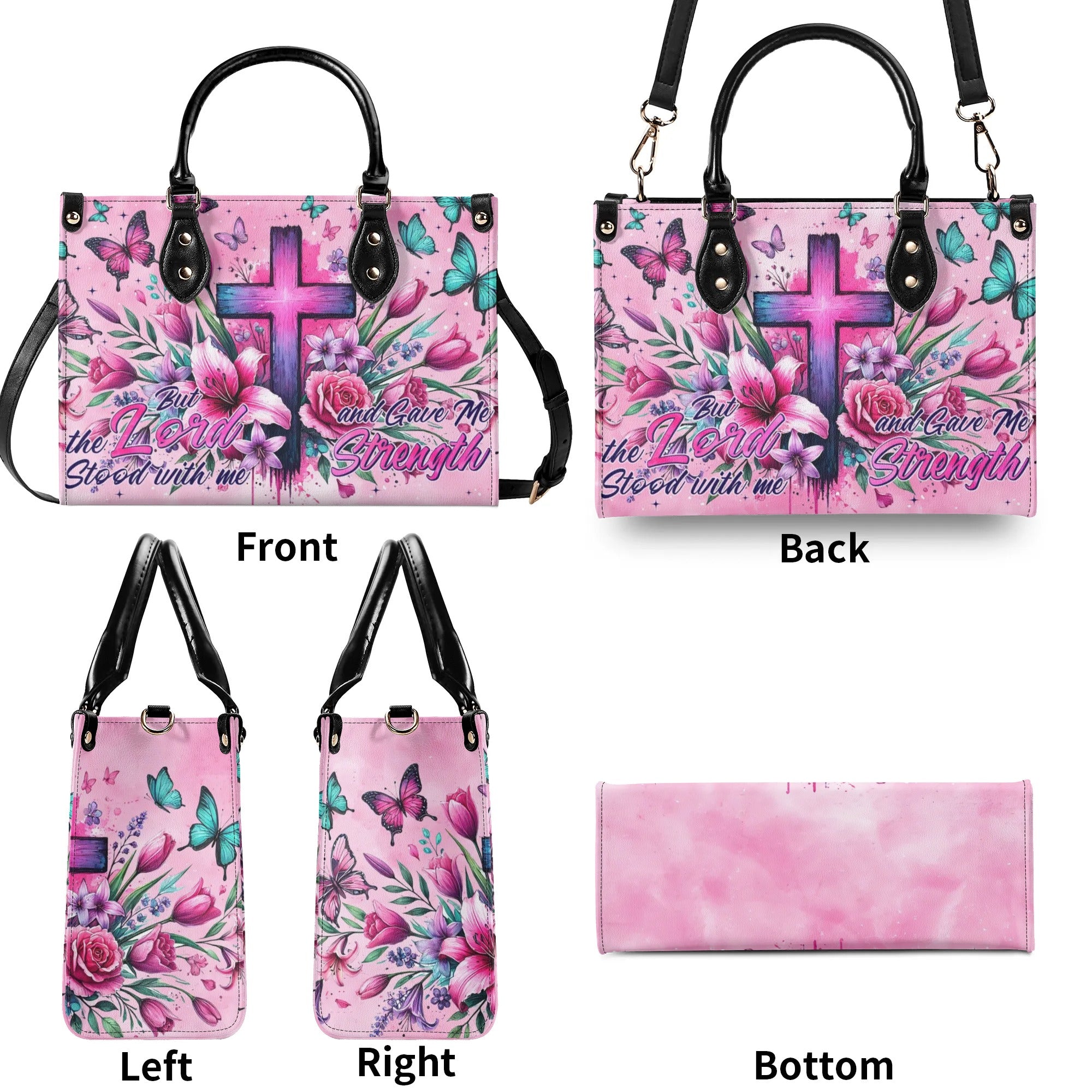 Lord Stood With Me Leather Handbag - Tytm3107243