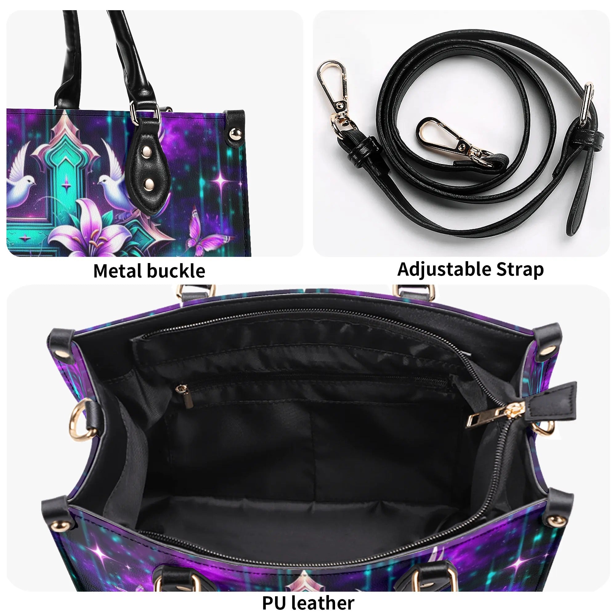 I Put My Faith In Jesus Leather Handbag - Yhdu0410245