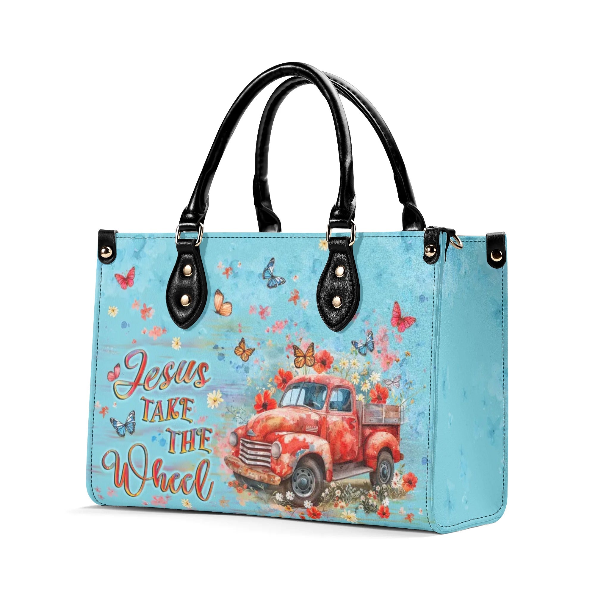 Jesus Take The Wheel Leather Handbag - Yhlt1607244