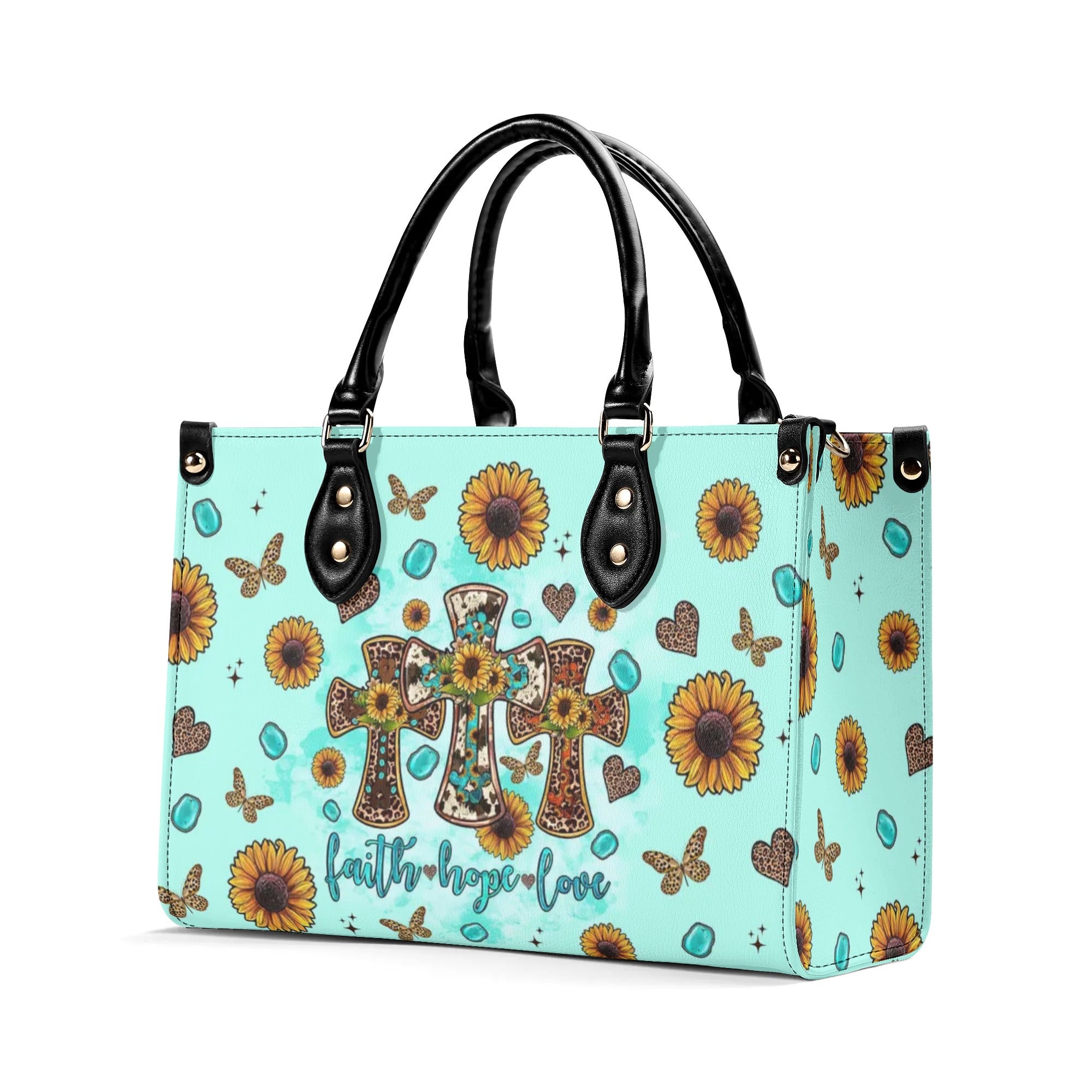 Faith Hope Love Cross Boho Leather Handbag - Tltr2506244