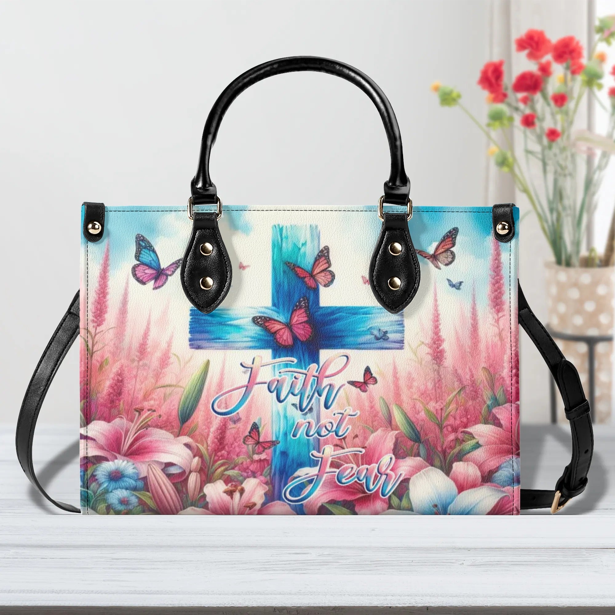 Faith Not Fear Leather Handbag - Yhkd2905241