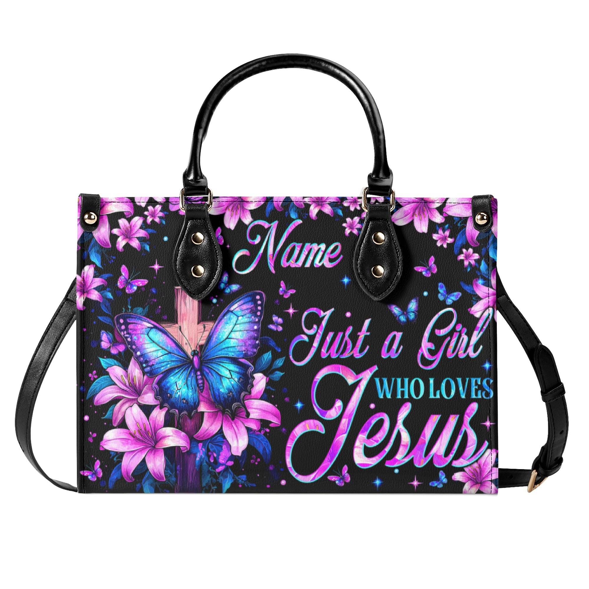 Just A Girl Who Loves Jesus Leather Handbag - Tytm0703254