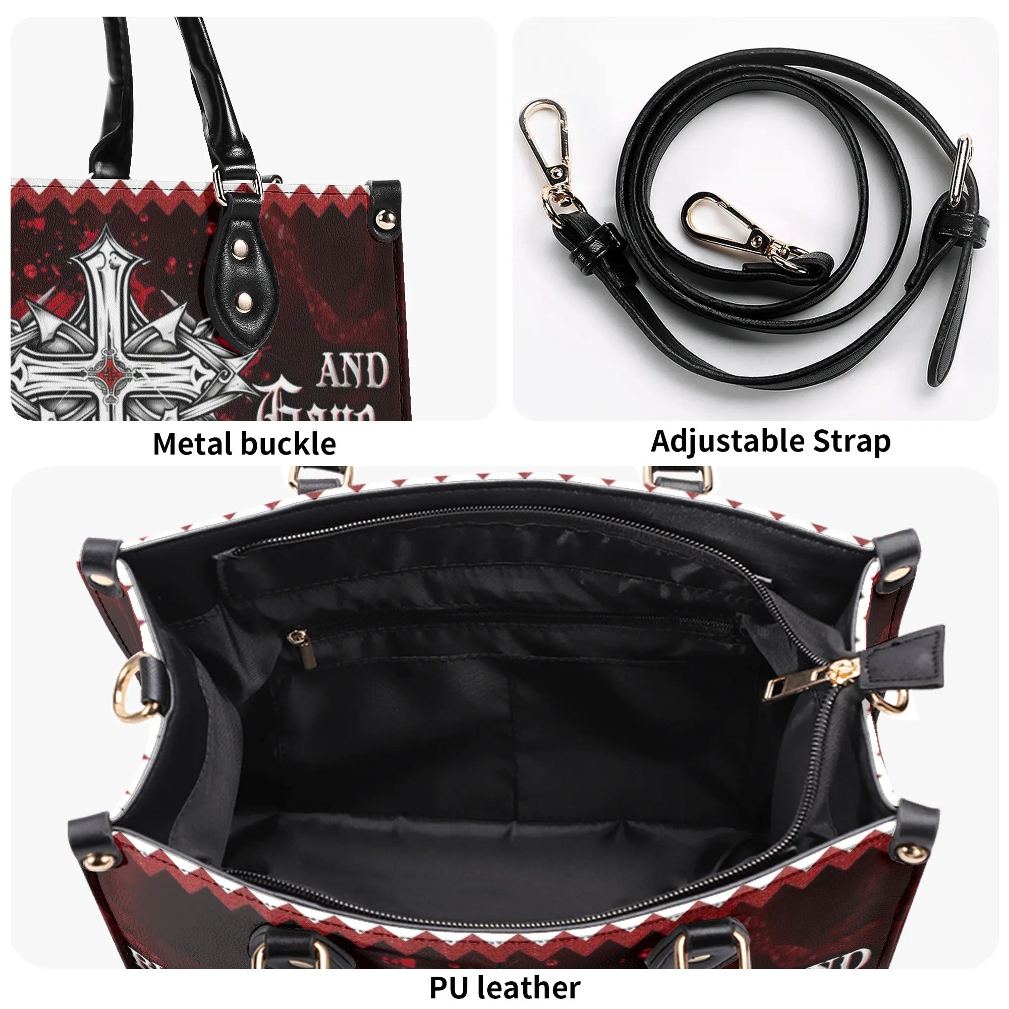 But The Lord Stood With Me Leather Handbag - Yhln0208244