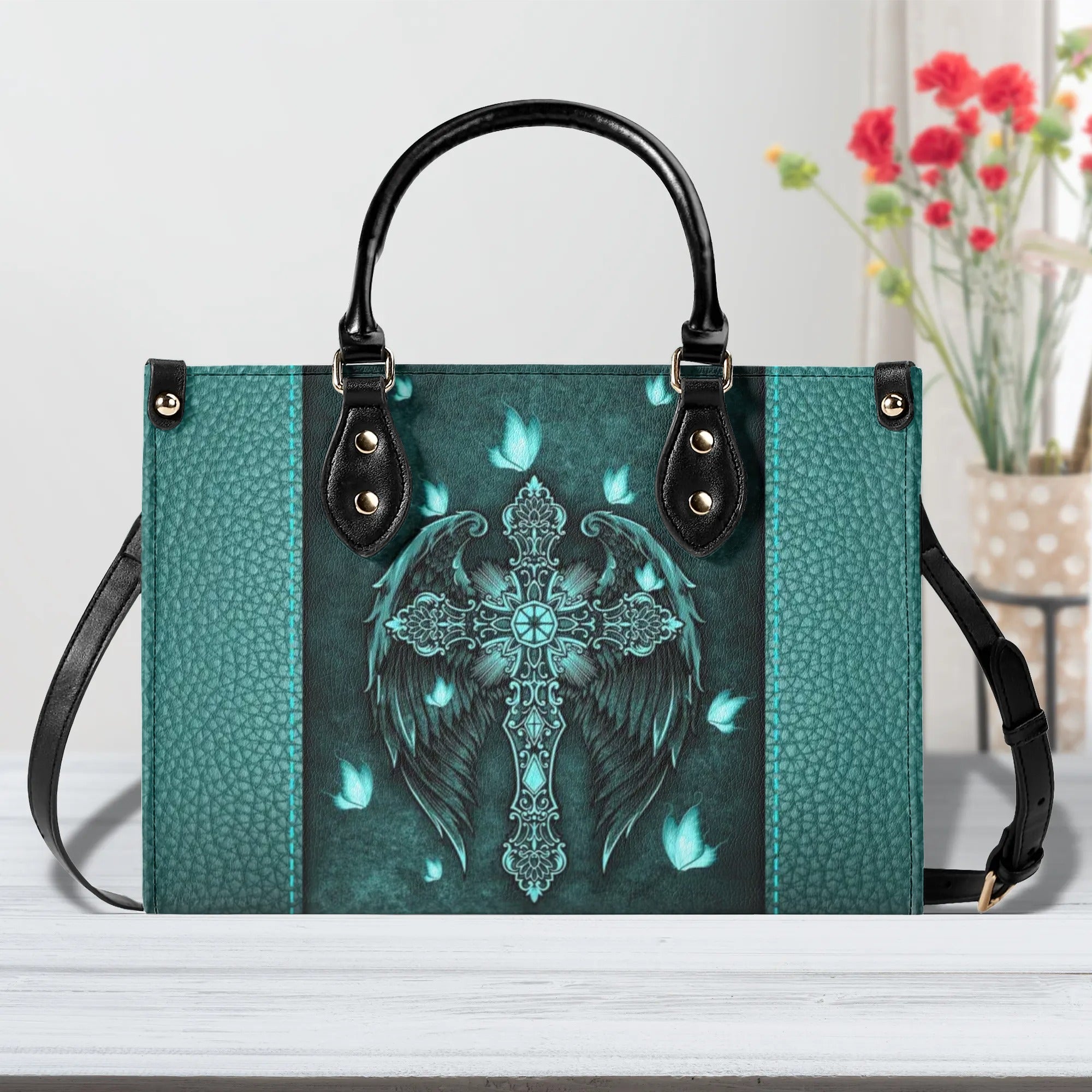 Cross Wings Leather Handbag - Tlnt2706243