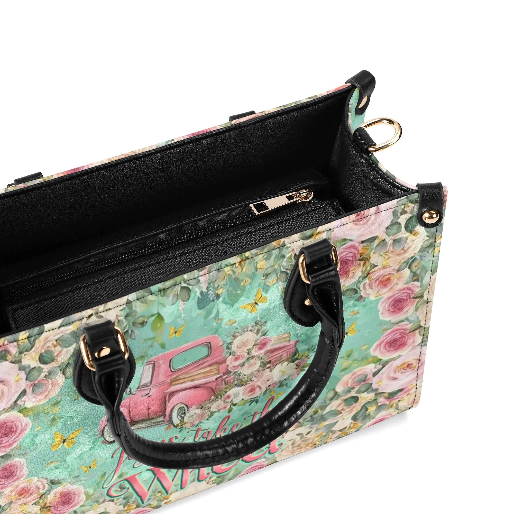 Jesus Take The Wheel Leather Handbag - Yhlt0811244