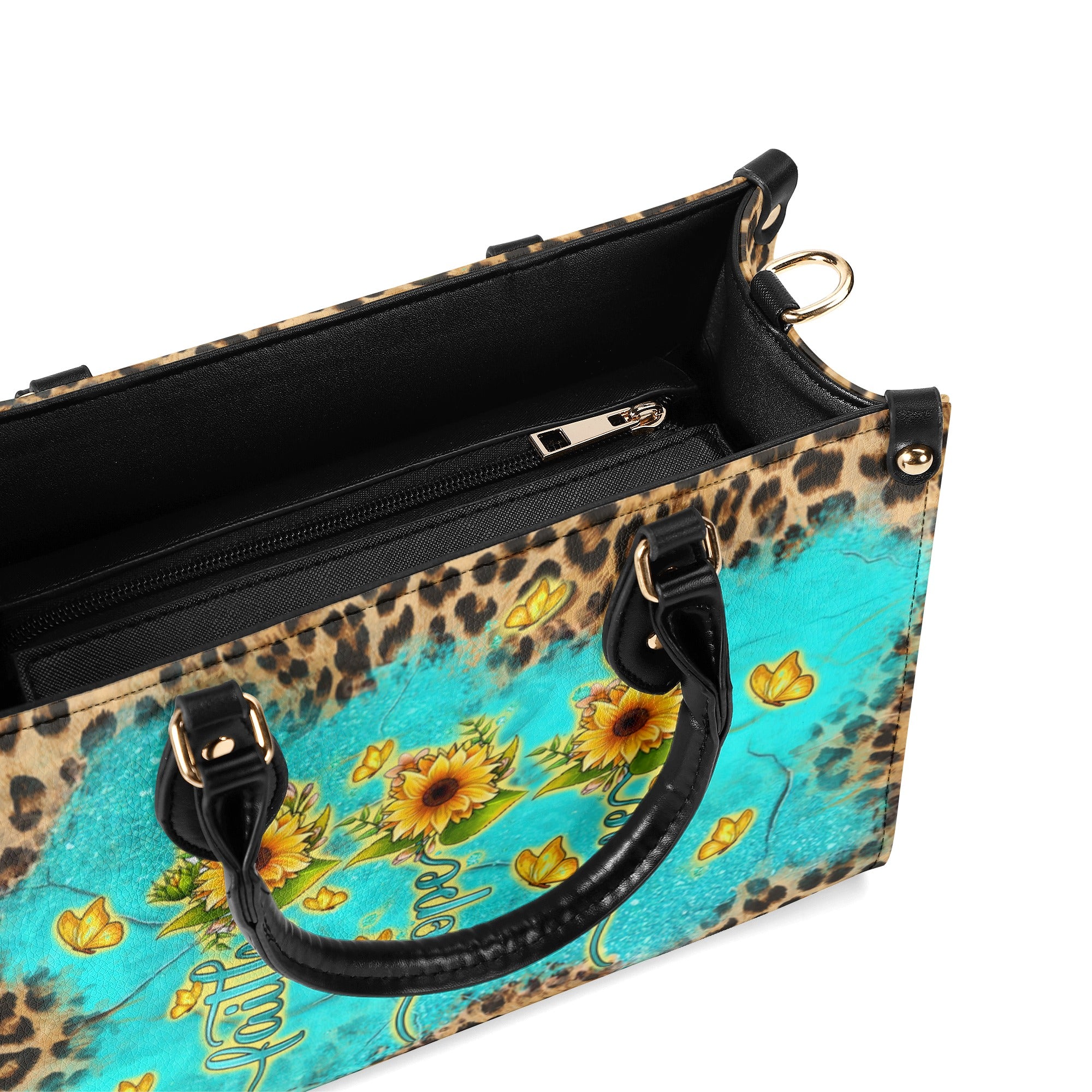 Faith Hope Love Sunflowers Leather Handbag - Tltw0111243