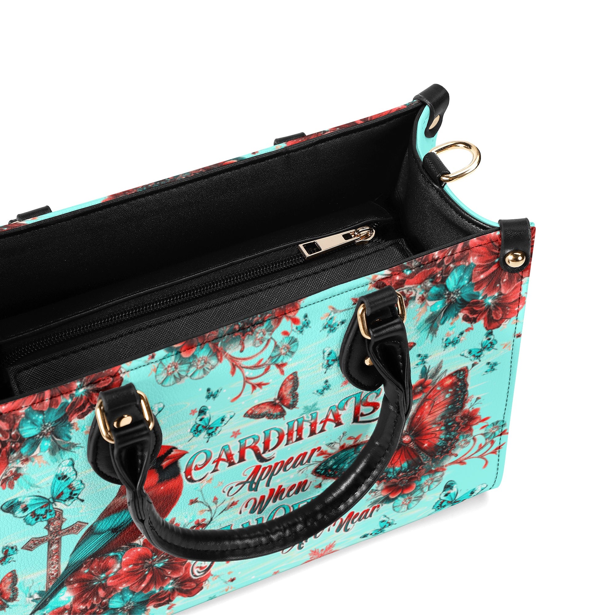 When Cardinals Appear Angels Are Near Leather Handbag  - Tltw1212245