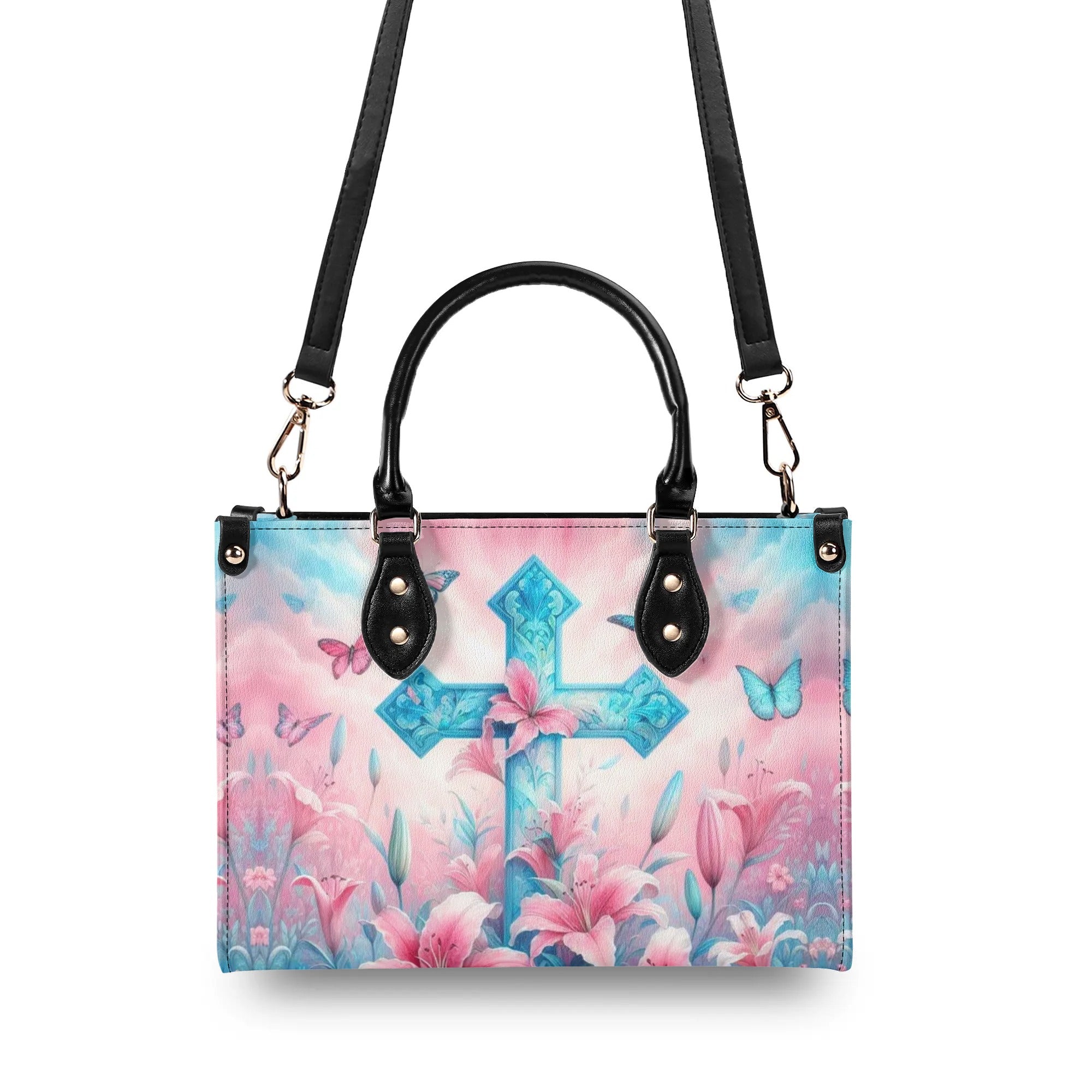 I Believe In God Leather Handbag - Yhdu3105242