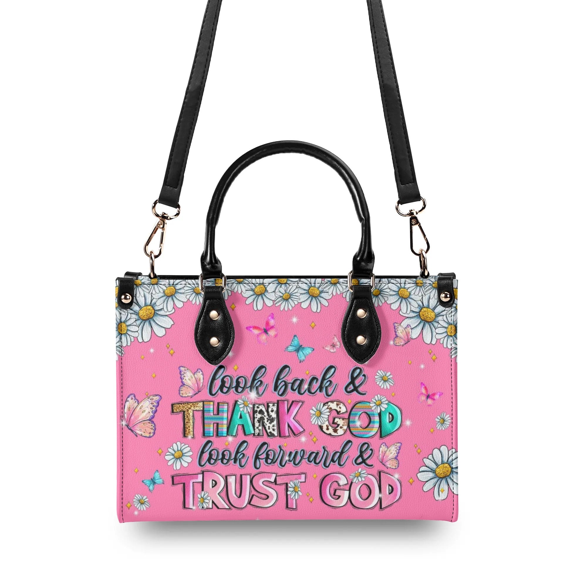 Look Back And Thank God Leather Handbag - Tlpq2606245
