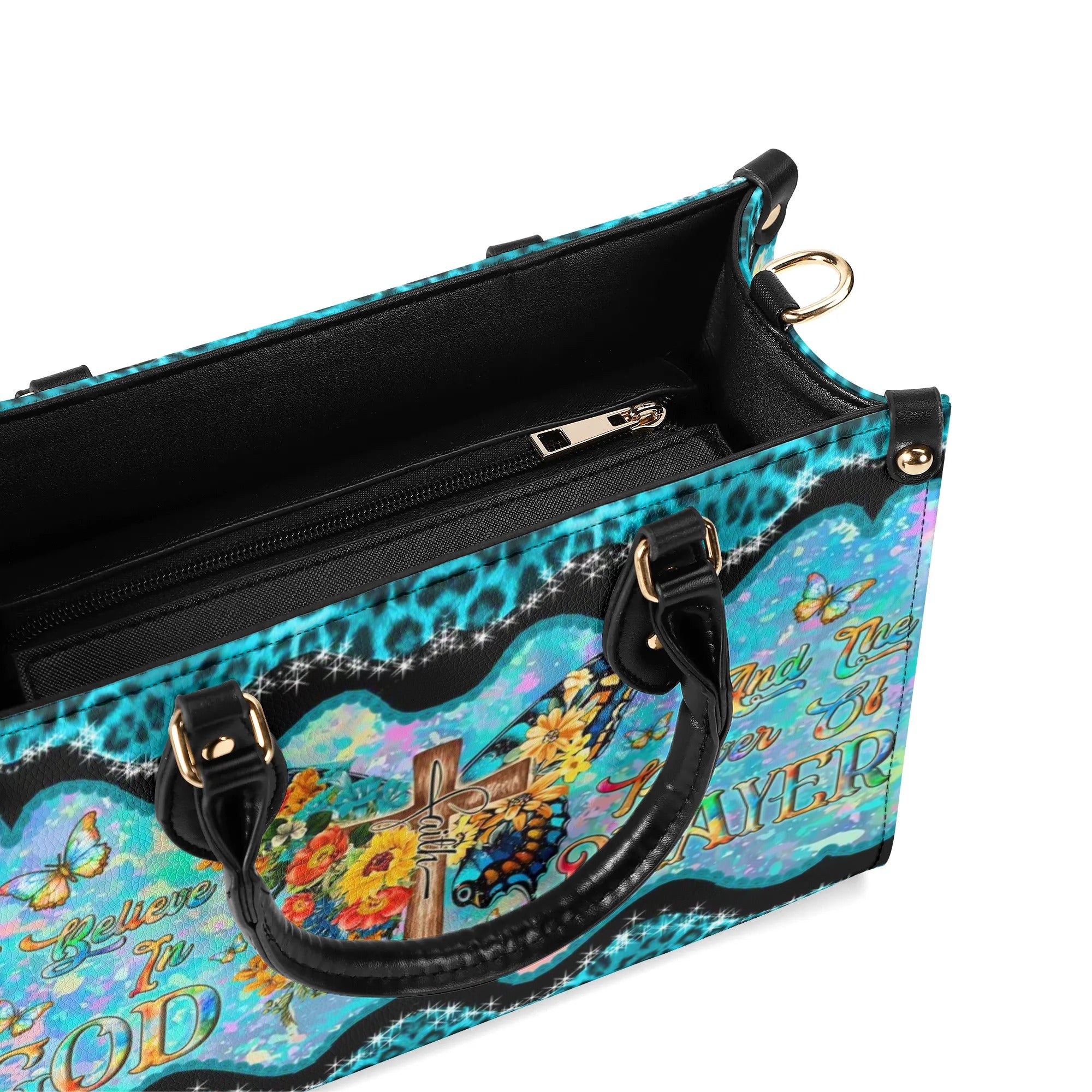I Believe In God Leather Handbag - Yhln2507244