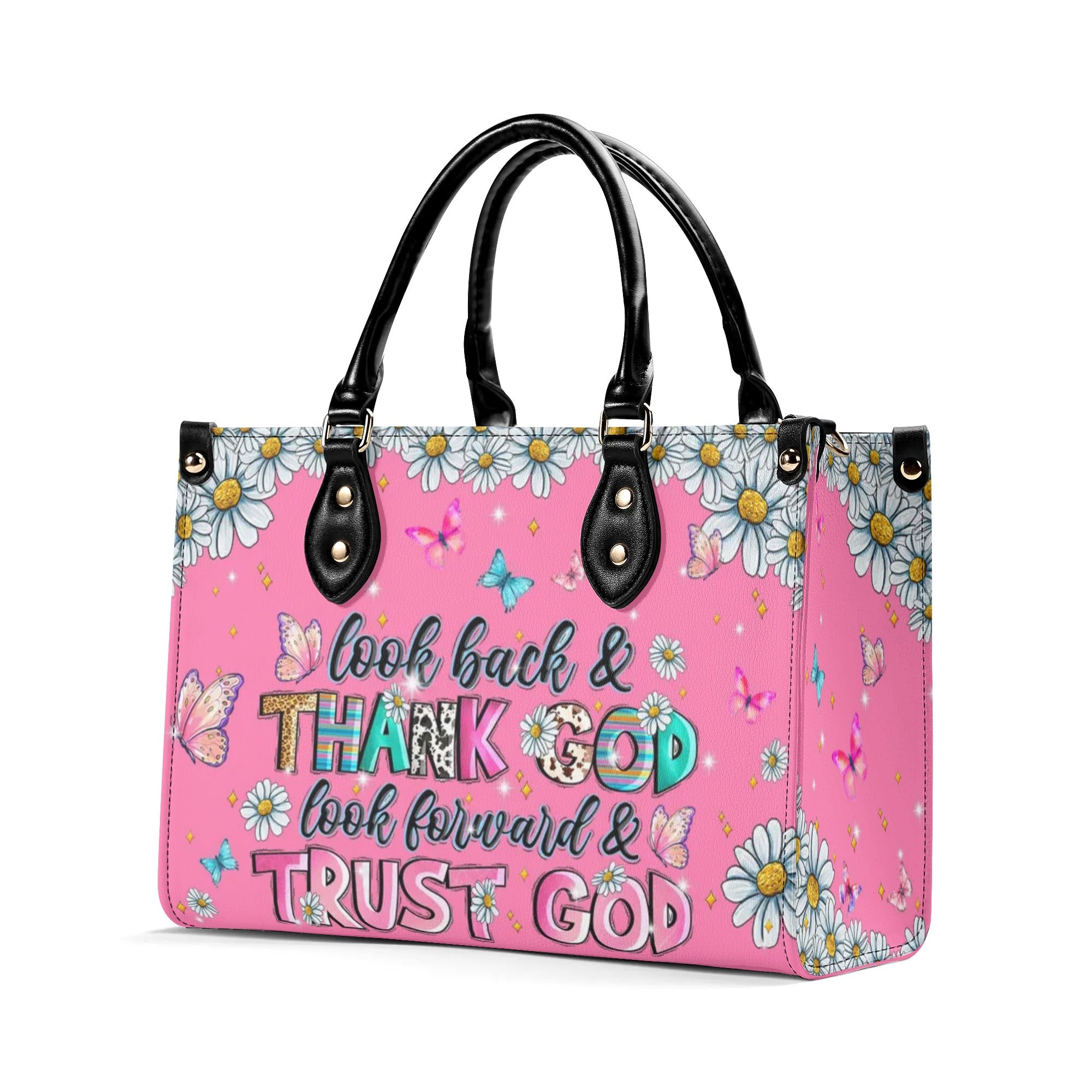 Look Back And Thank God Leather Handbag - Tlpq2606245