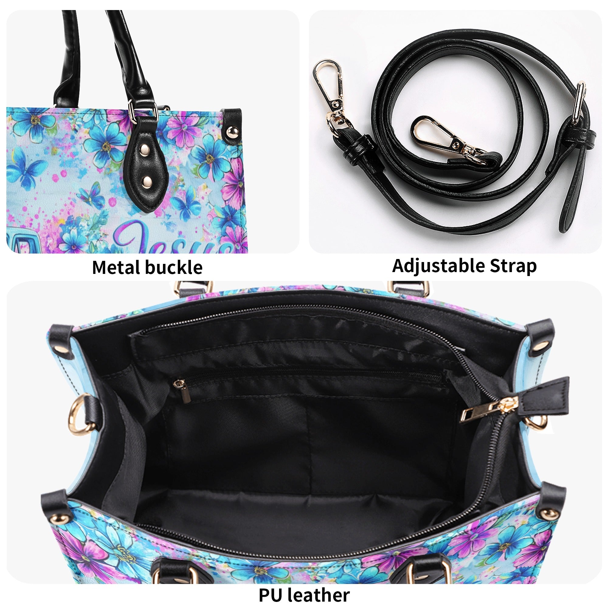 Faith - Jesus Take The Wheel Leather Handbag - Tylt1111244