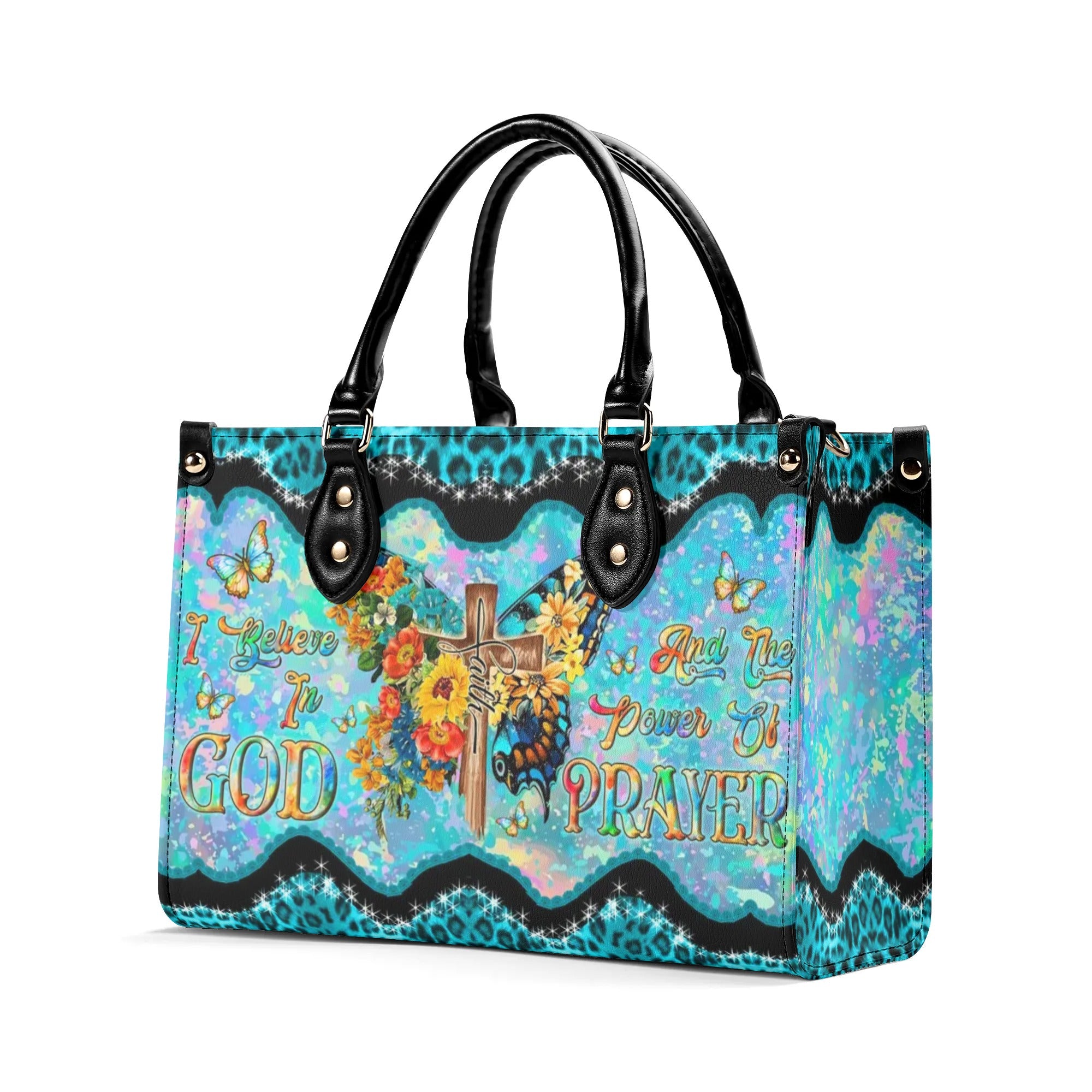 I Believe In God Leather Handbag - Yhln2507244