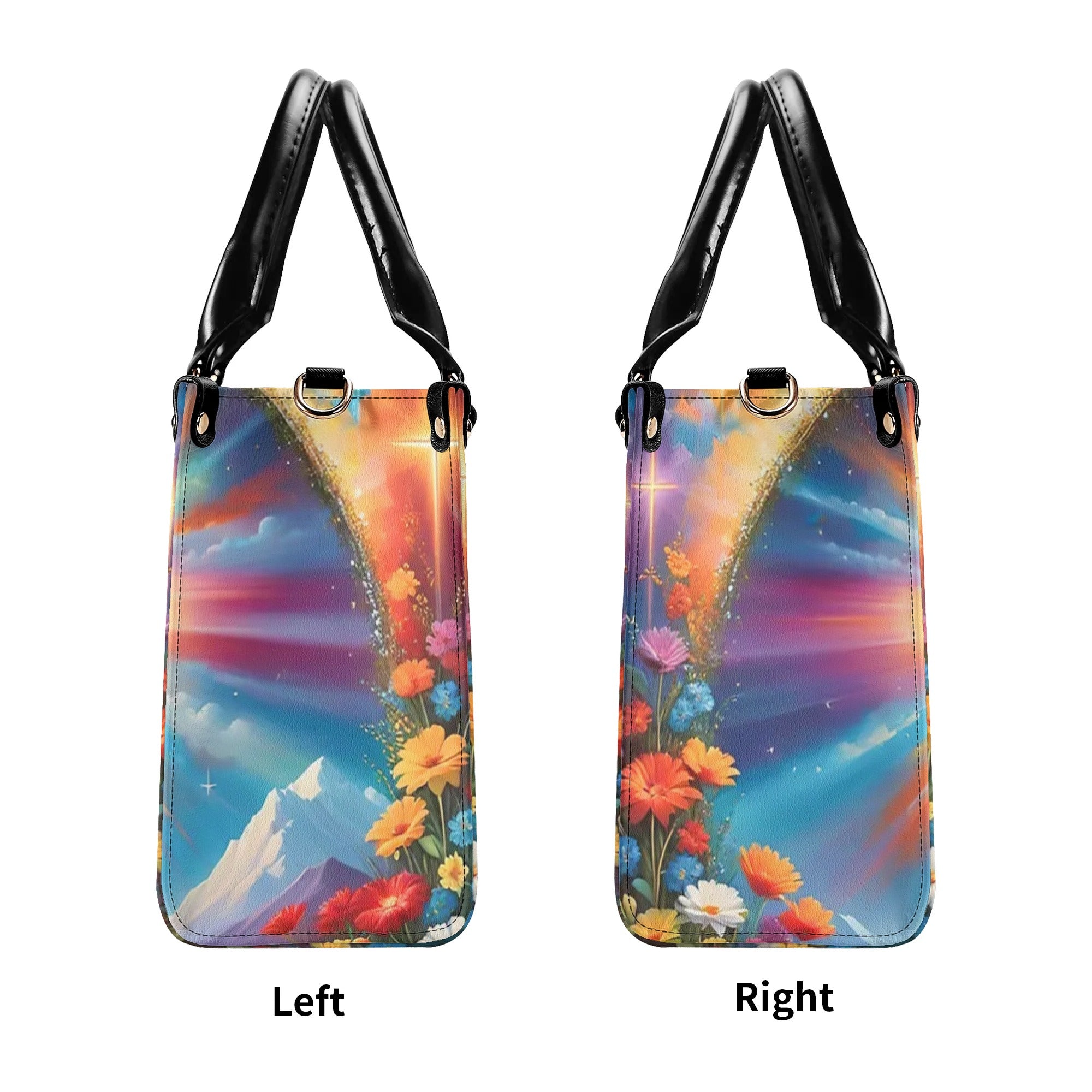 When God Steps In Miracles Happen Leather Handbag - Yhlt0708244