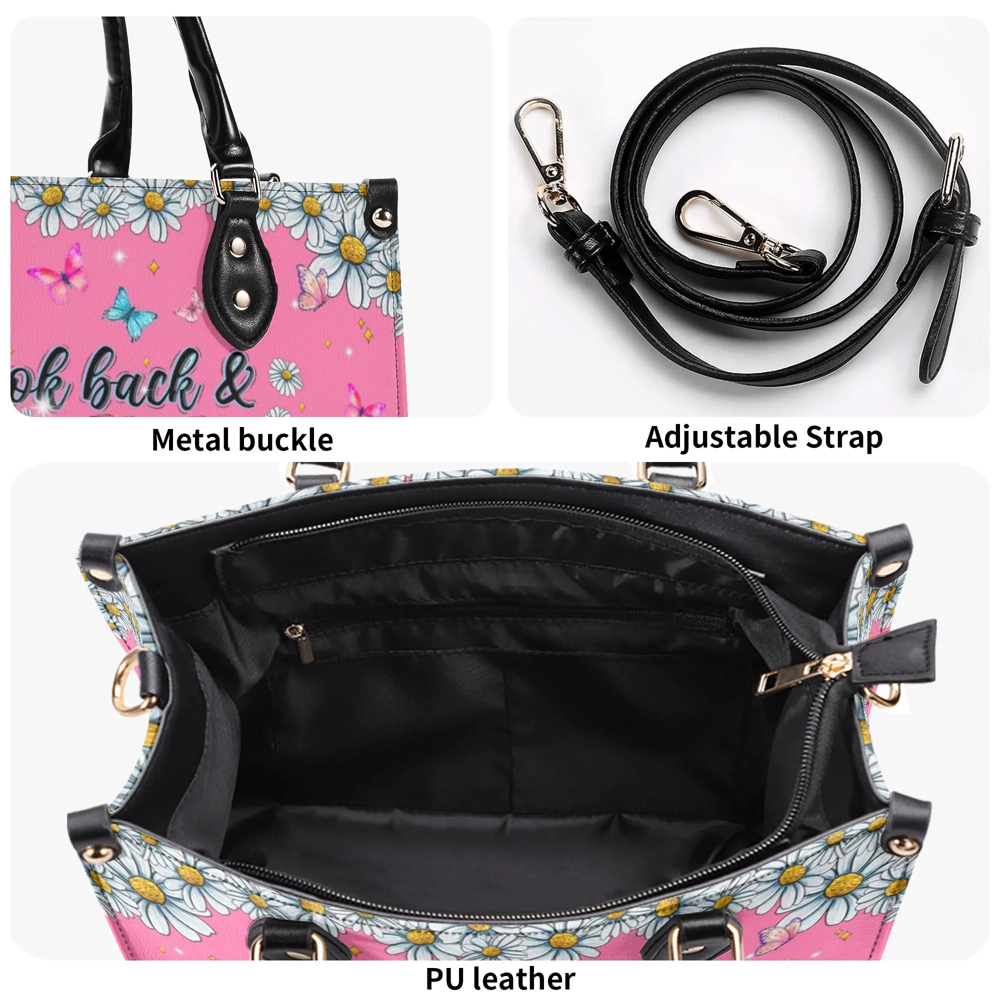 Look Back And Thank God Leather Handbag - Tlpq2606245