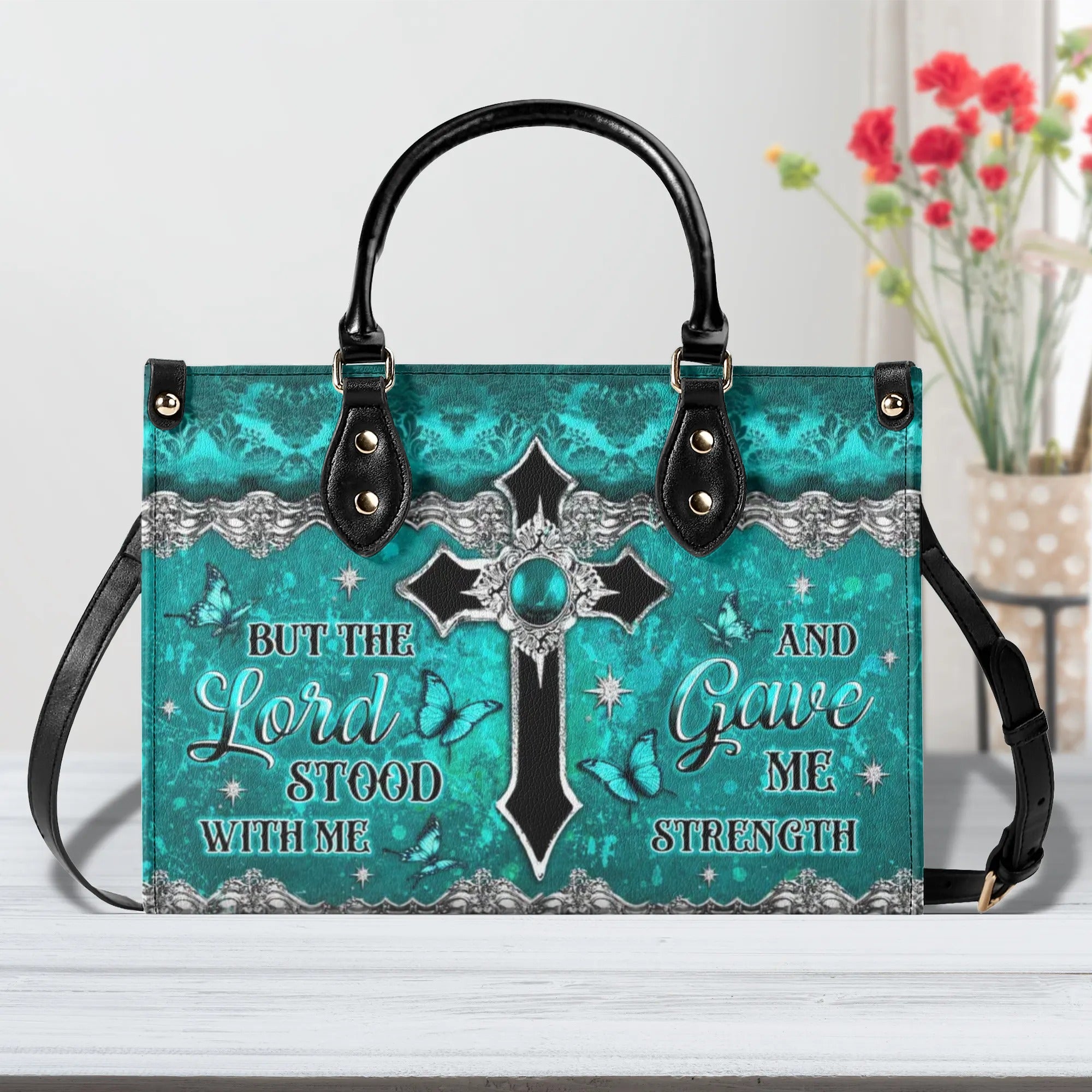 Lord Stood With Me Leather Handbag - Yhlt2506244