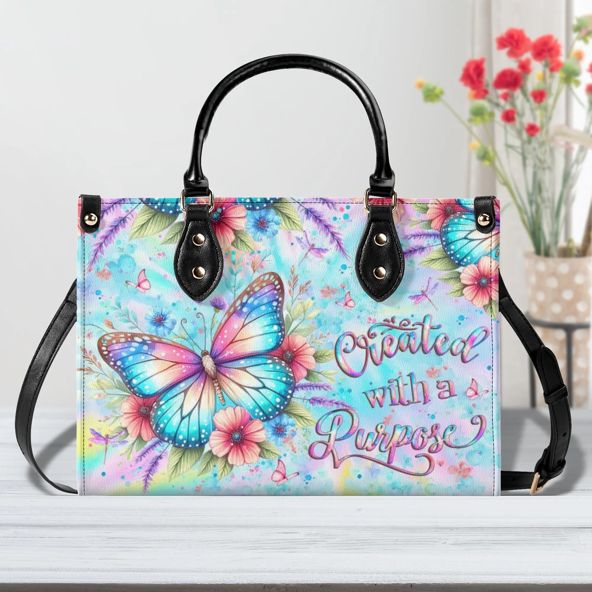 Created With A Purpose Leather Handbag - Yhlt1308243