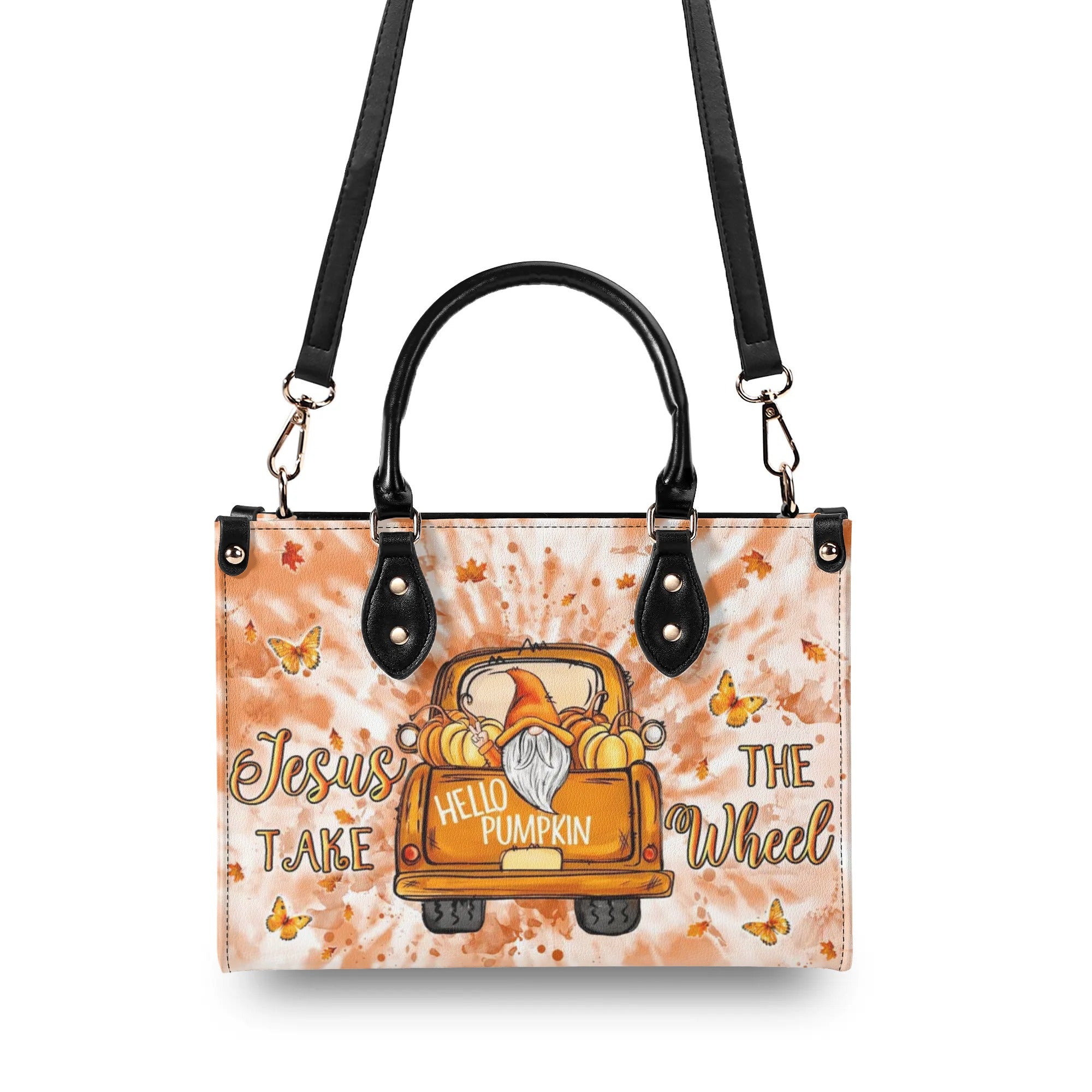 Jesus Take The Wheel Leather Handbag - Yhln1809244