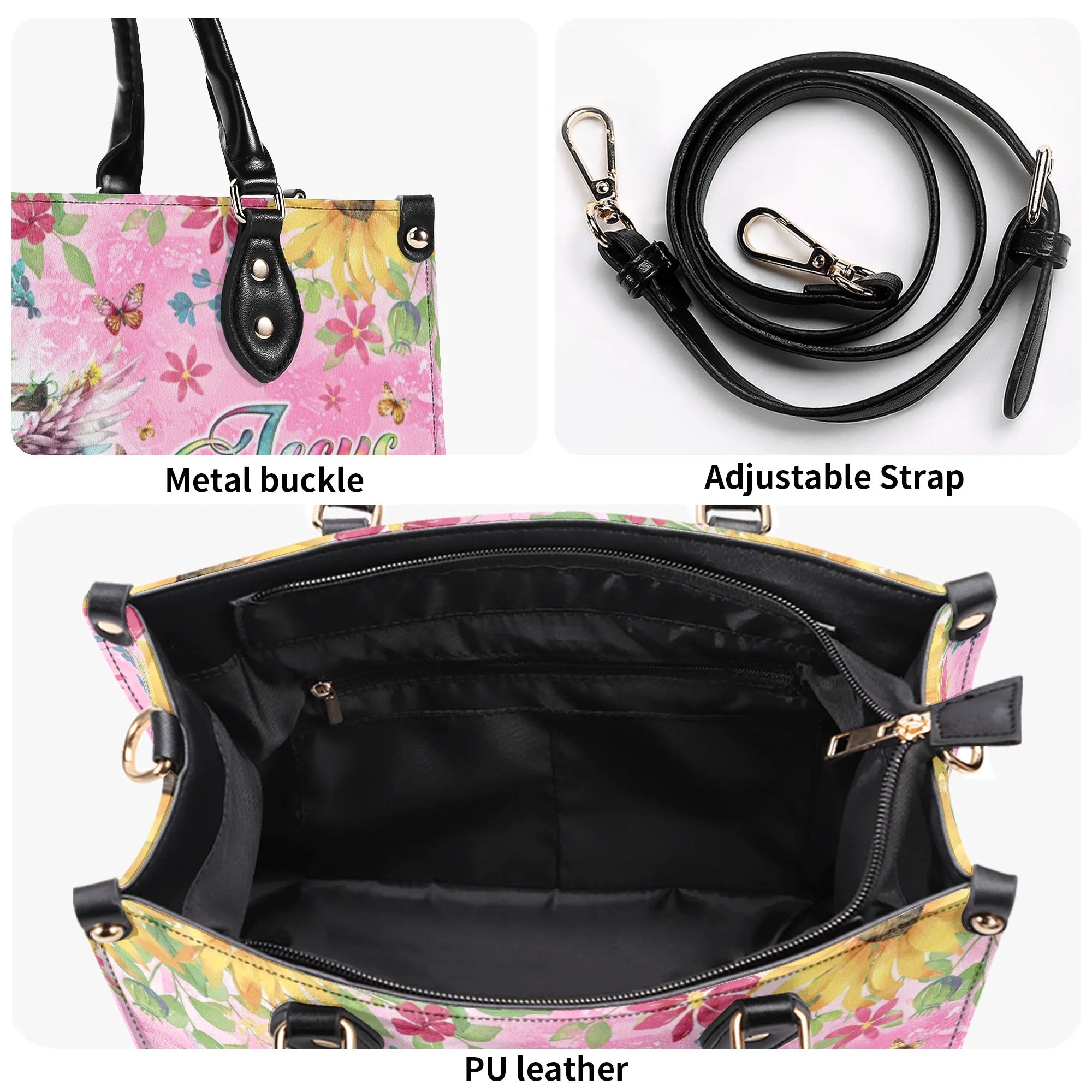 Jesus Take The Wheel Leather Handbag - Tlno3009244